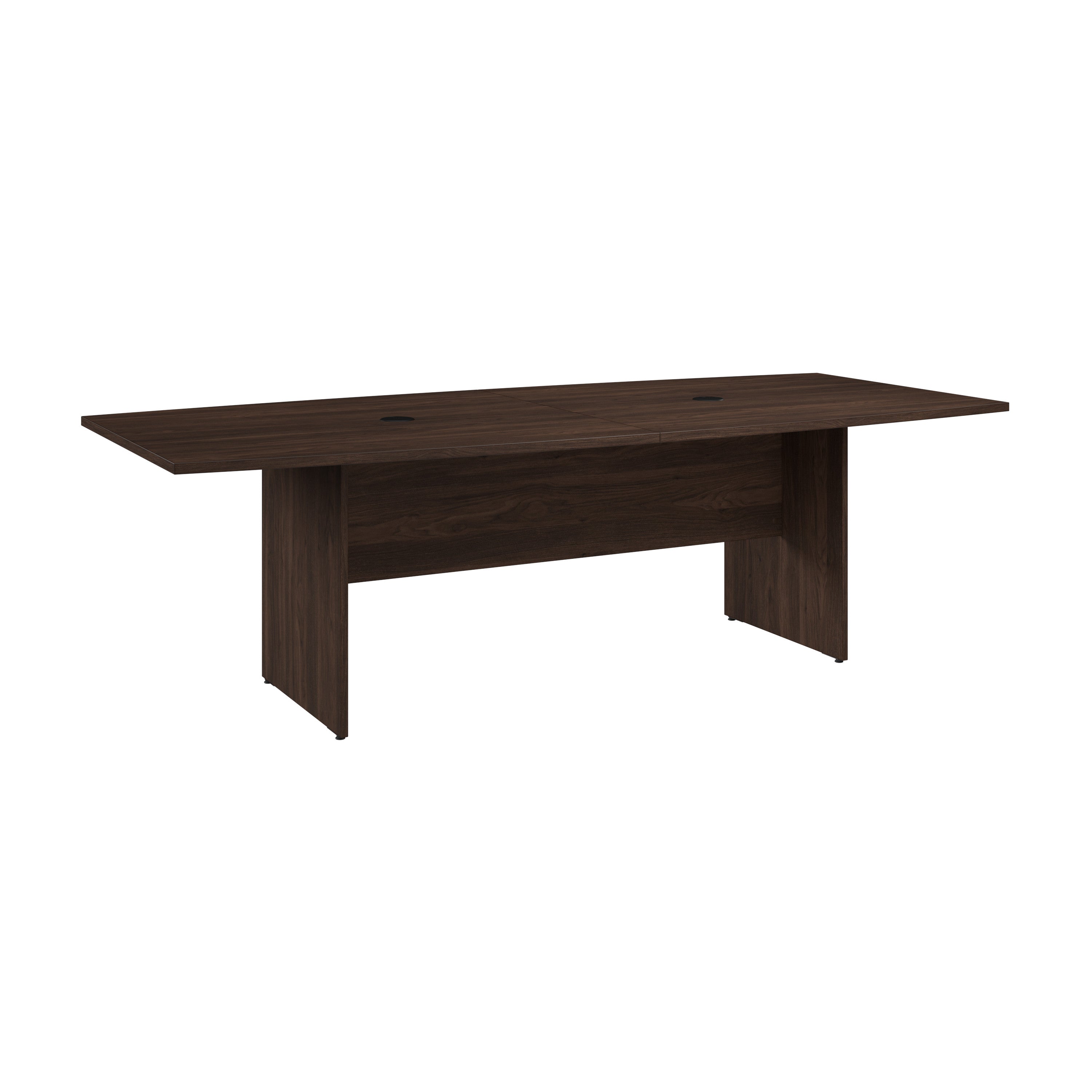 Bush Business Furniture 96-inch Office Conference Table with Wood Base in Black Walnut - 95.19" Width x 42.00" Depth x 28.65" Height