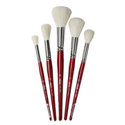 Silver Mops Round White, 5 Brushes