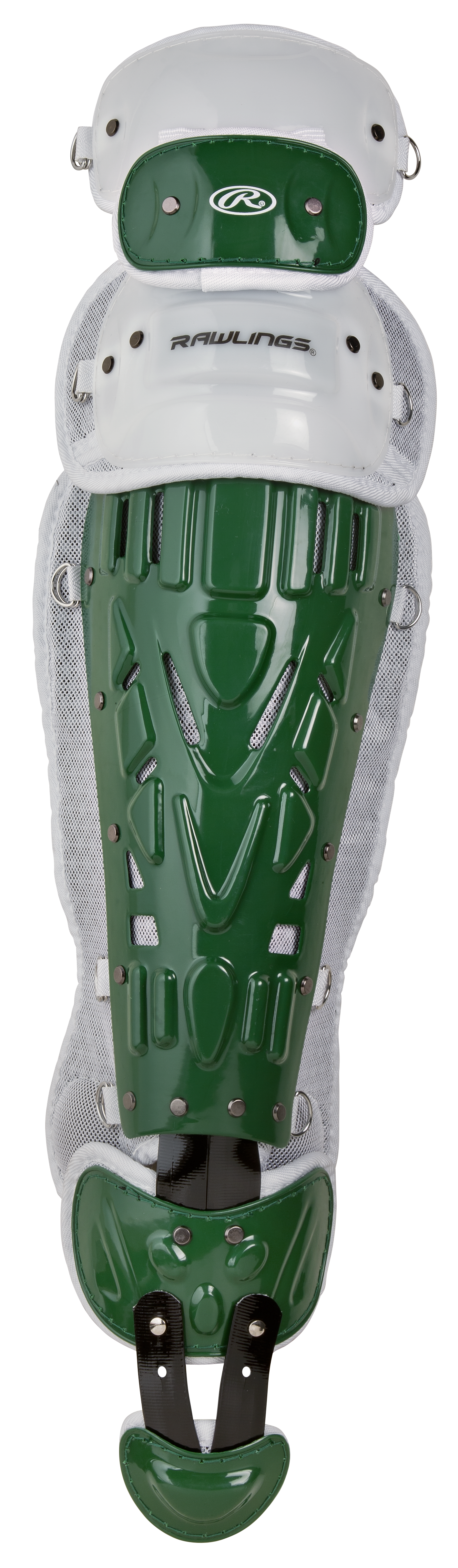 Rawlings Velo 2.0 Adult Catchers Leg Guards - Dark Green/White