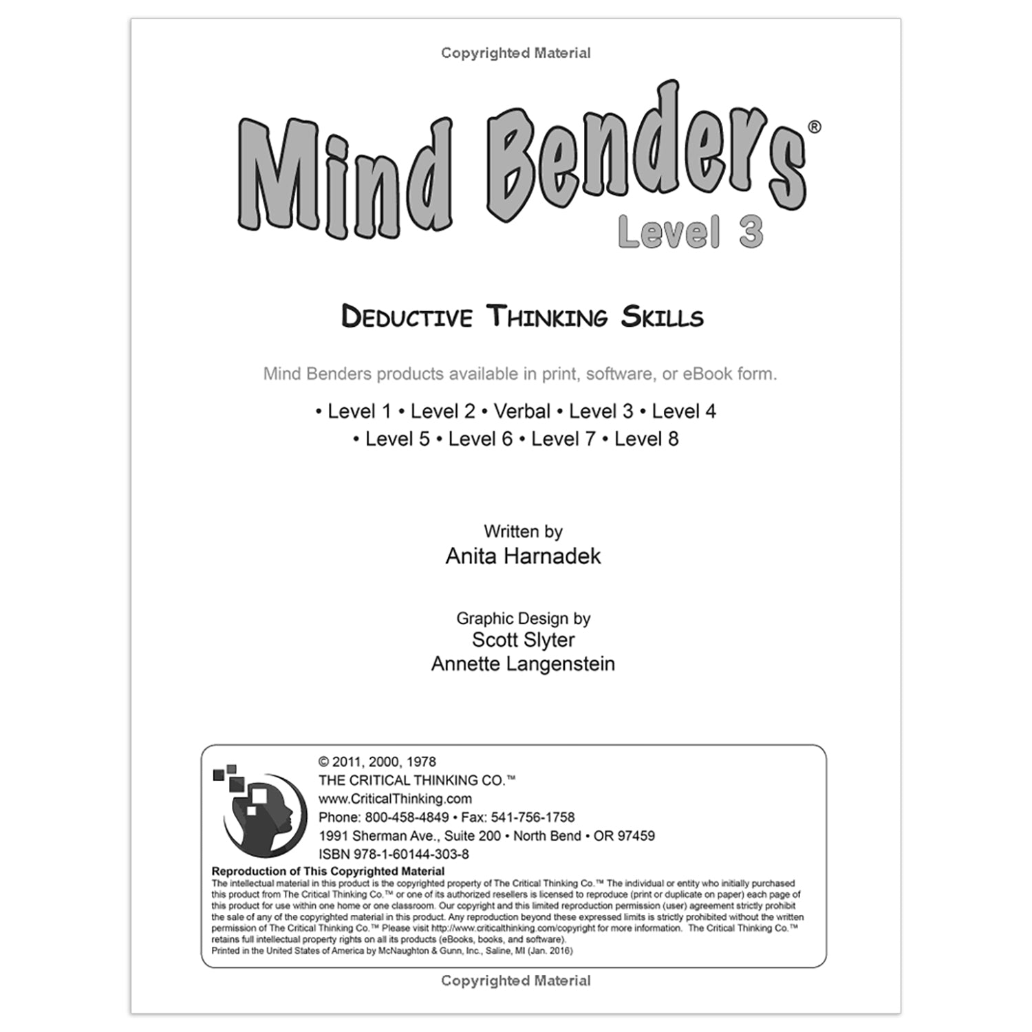 Mind Benders® Level 3, Grades 3-6