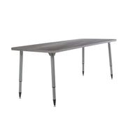 Adapte 30" x 72" Rectangle Woodgrain Activity Table with Adjustable Tapered Legs - Gray Wood/Silver