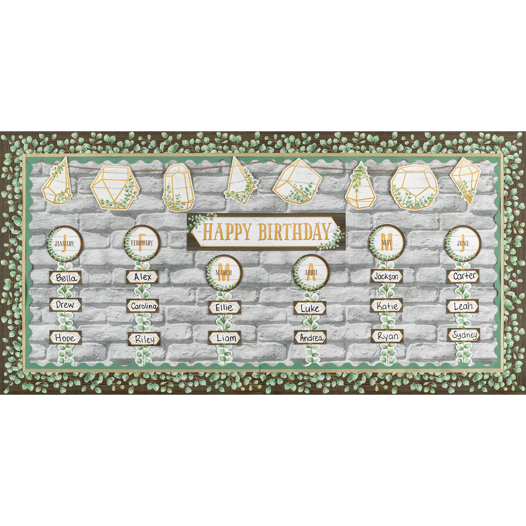 Eucalyptus Happy Birthday Bulletin Board