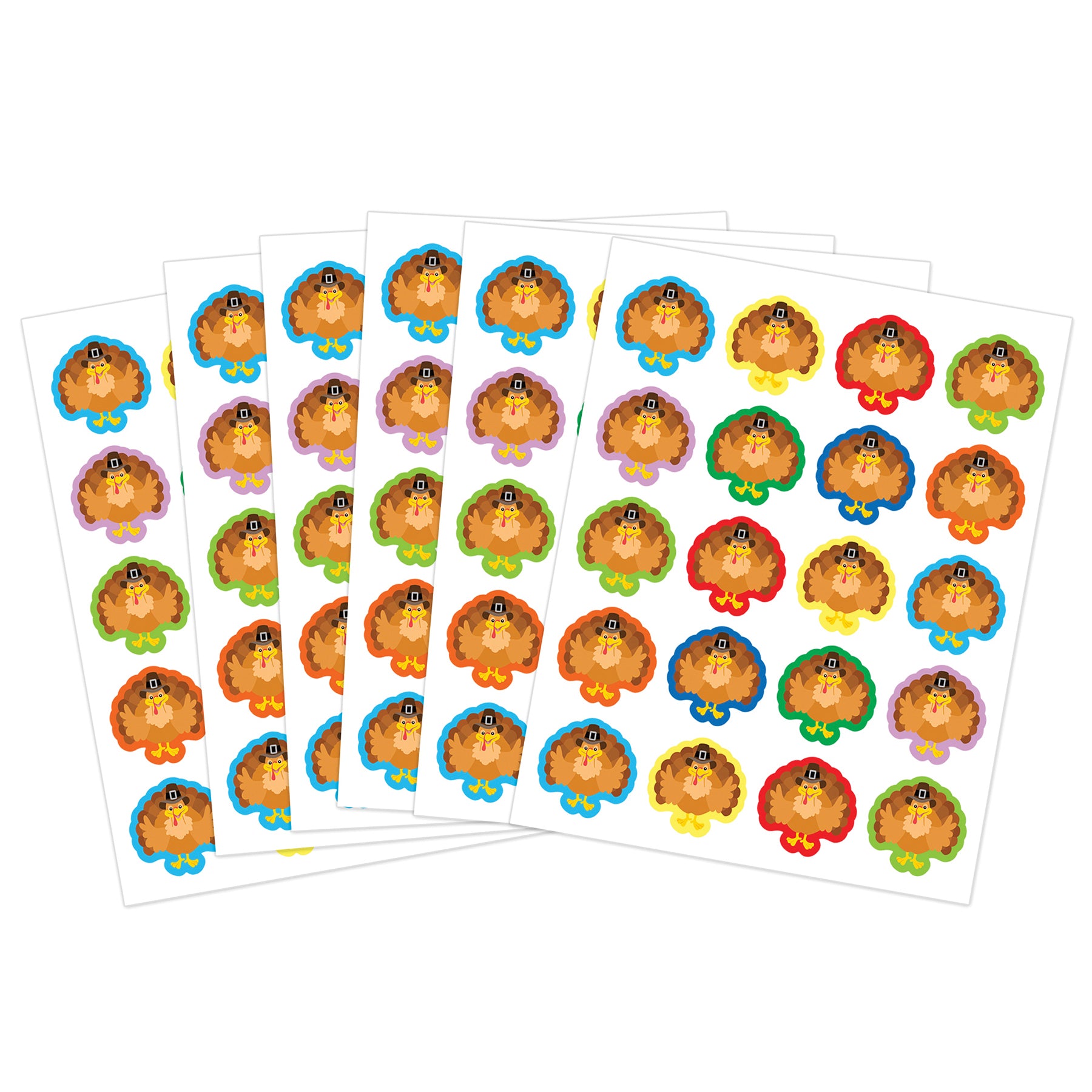 Turkeys Stickers, Pack of 72