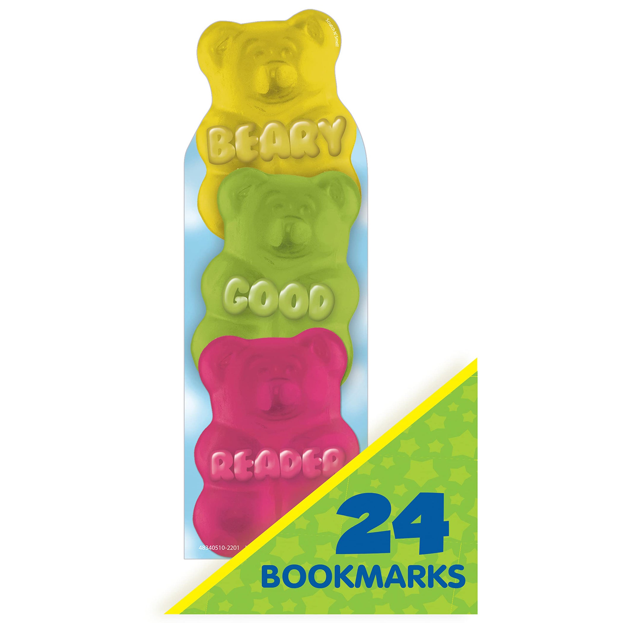 Beary Good Reader Gummy Bear Scented Bookmarks, Pack of 24