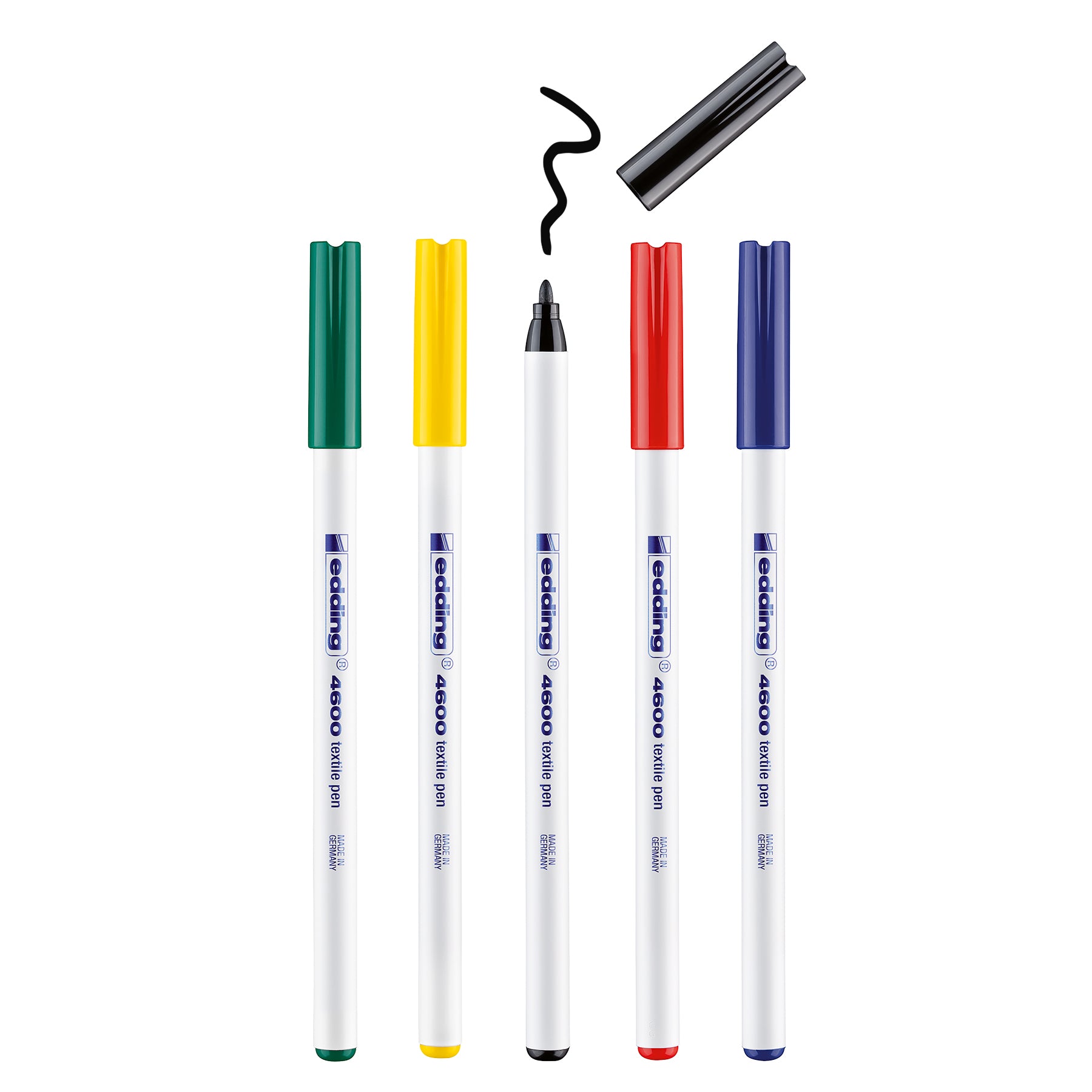 edding 4600 Textile Pen - Set of 5 - Basic