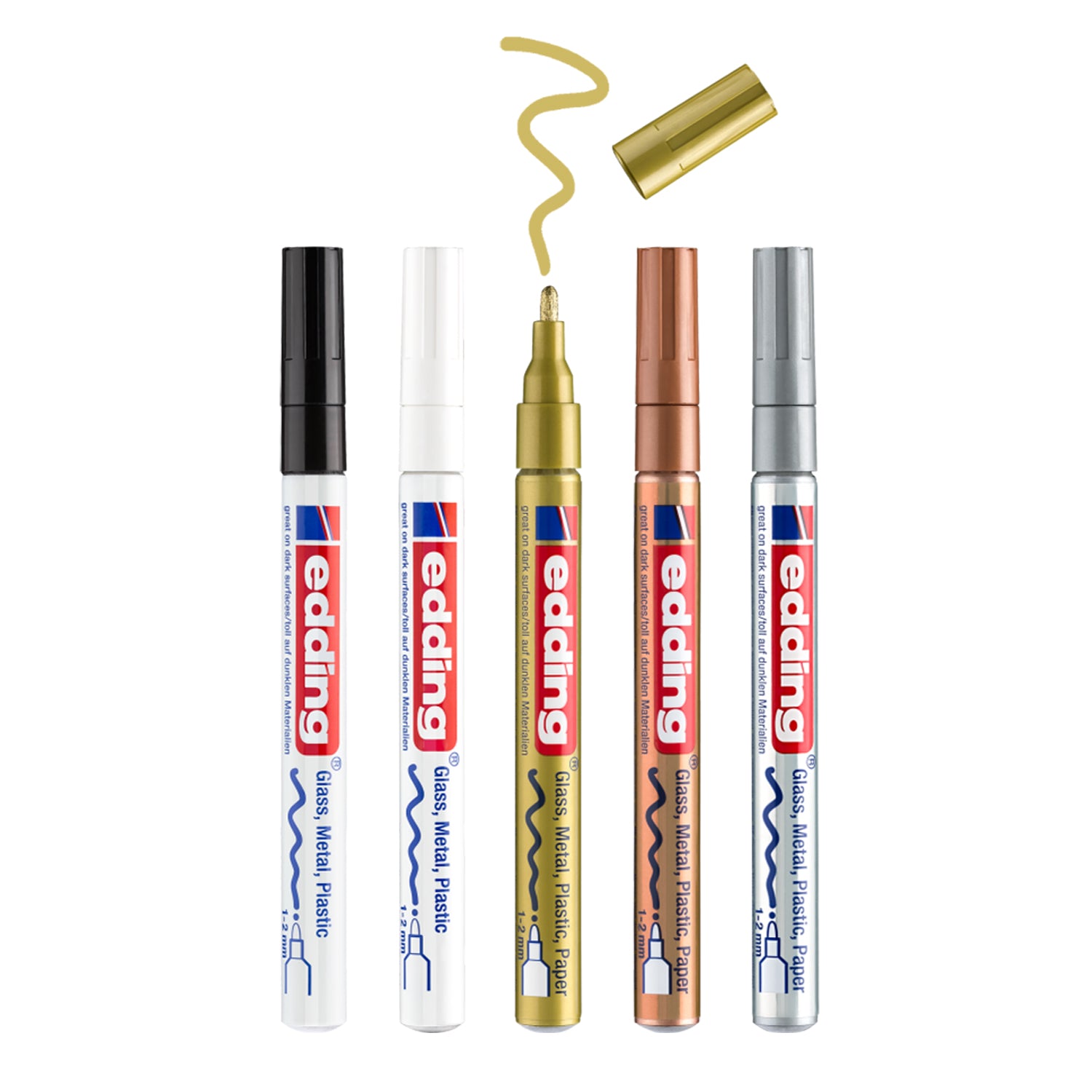 edding 751 Gloss Paint Marker - Set of 5 - Metallic