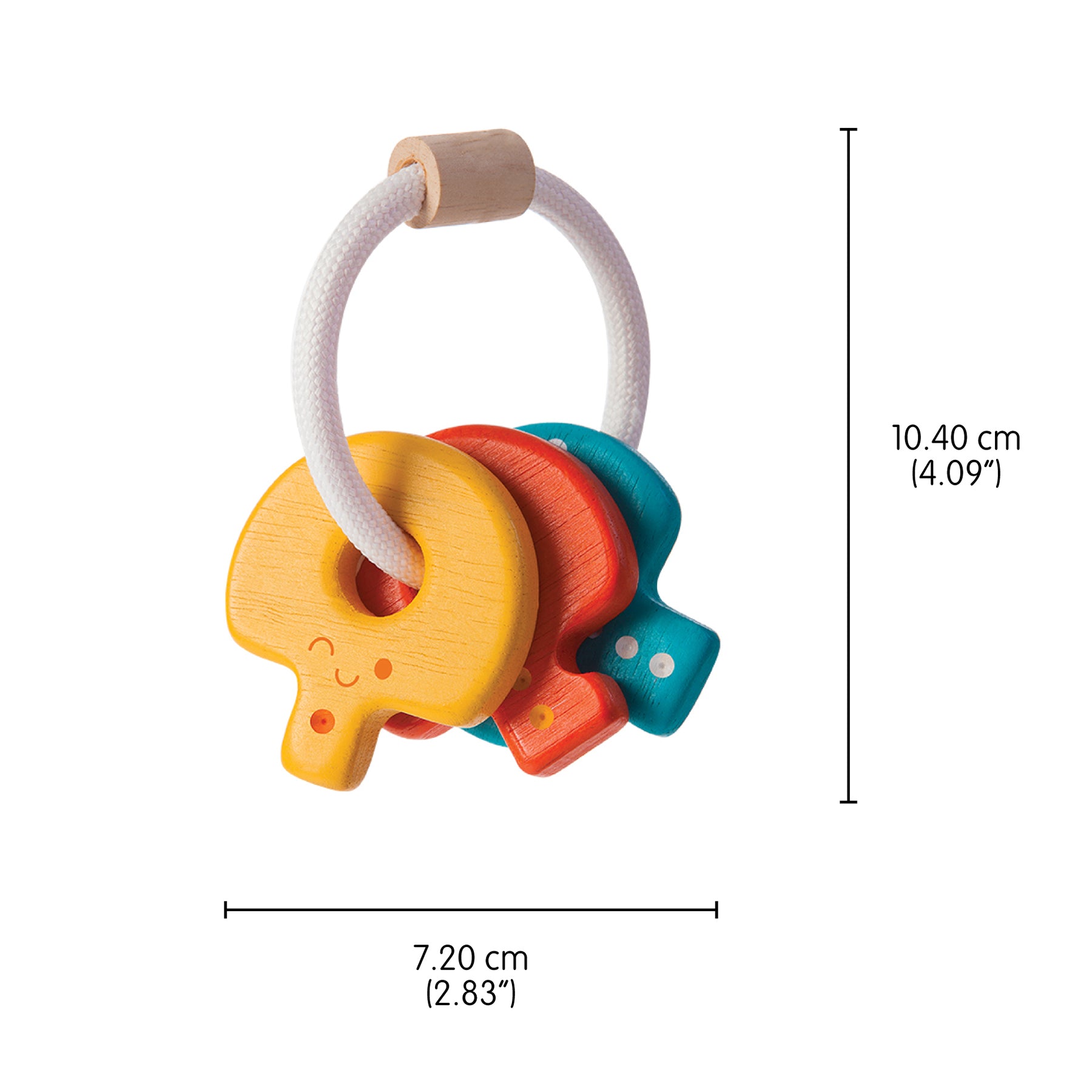 Wooden Baby Key Rattle and Teether
