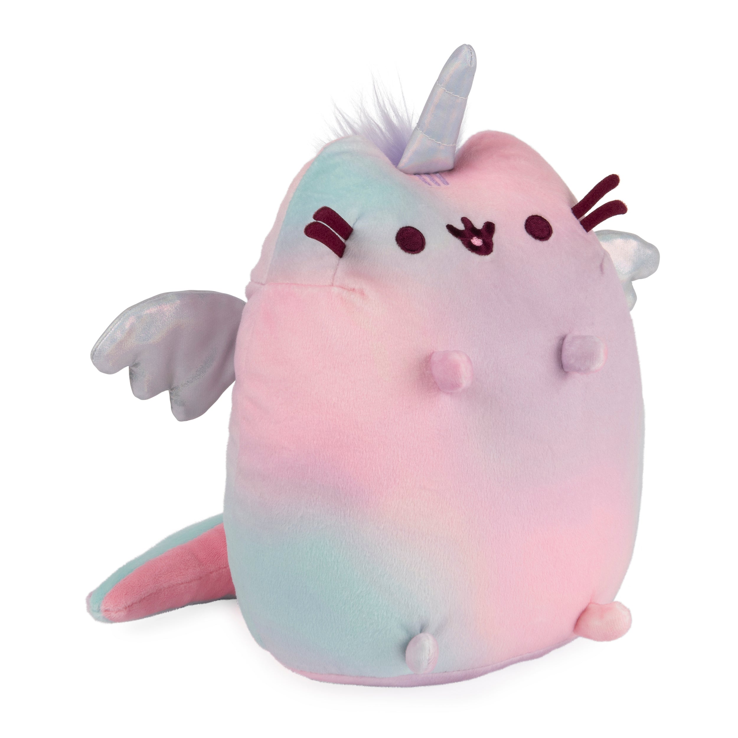GUND Pusheen Magic Swirl Pusheenicorn Plush Cat Stuffed Animal for Ages 8 and Up, Pink/Blue/Purple, 9.5”