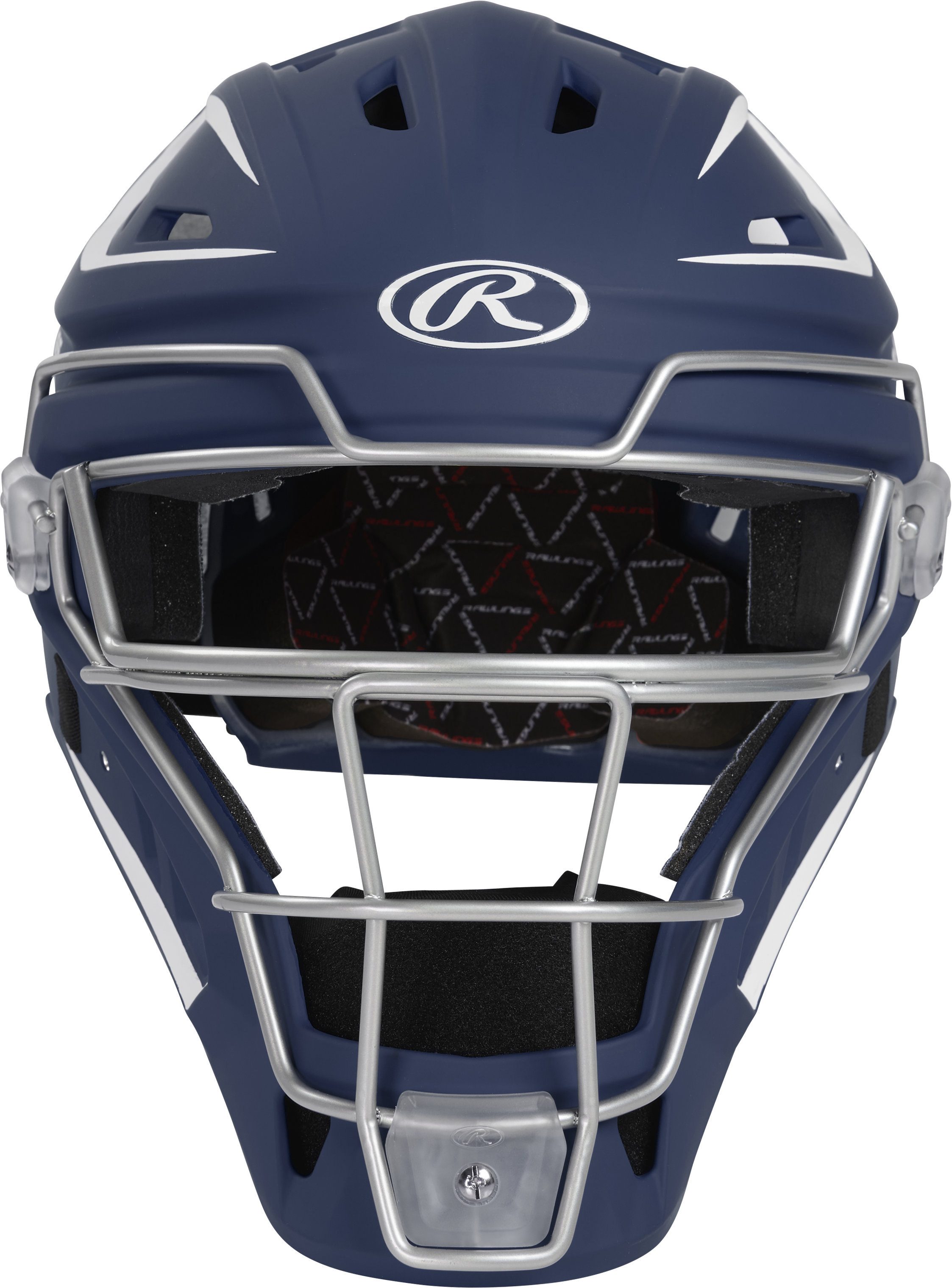 Rawlings Velo 2.0 Matte Senior Catchers Helmet - Navy/White