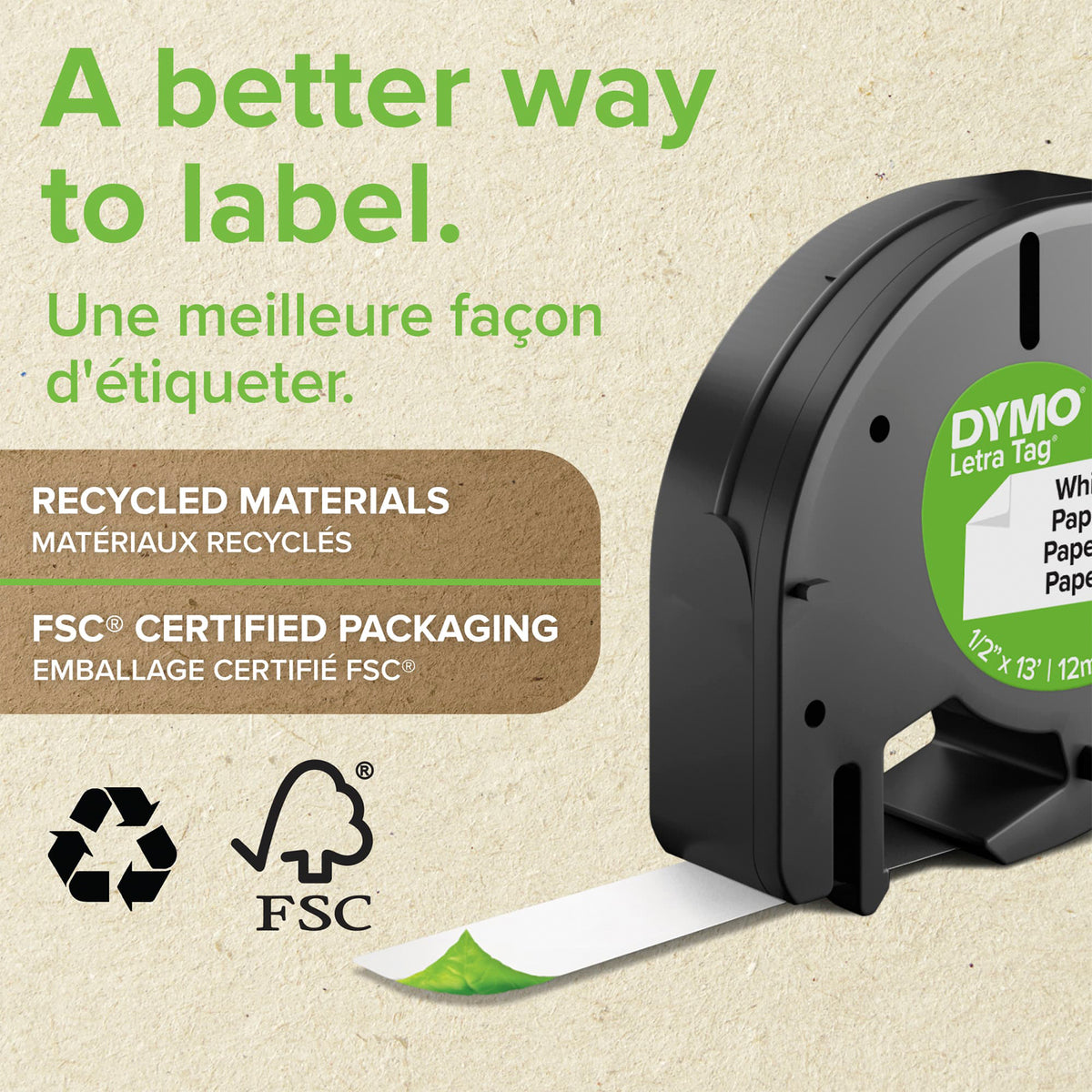 2PK LT PRINT ON PAPER LABELS .5X156