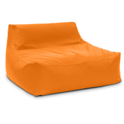 Jaxx Lavista Outdoor Bean Bag Loveseat / Modern Patio Sofa, Tangerine