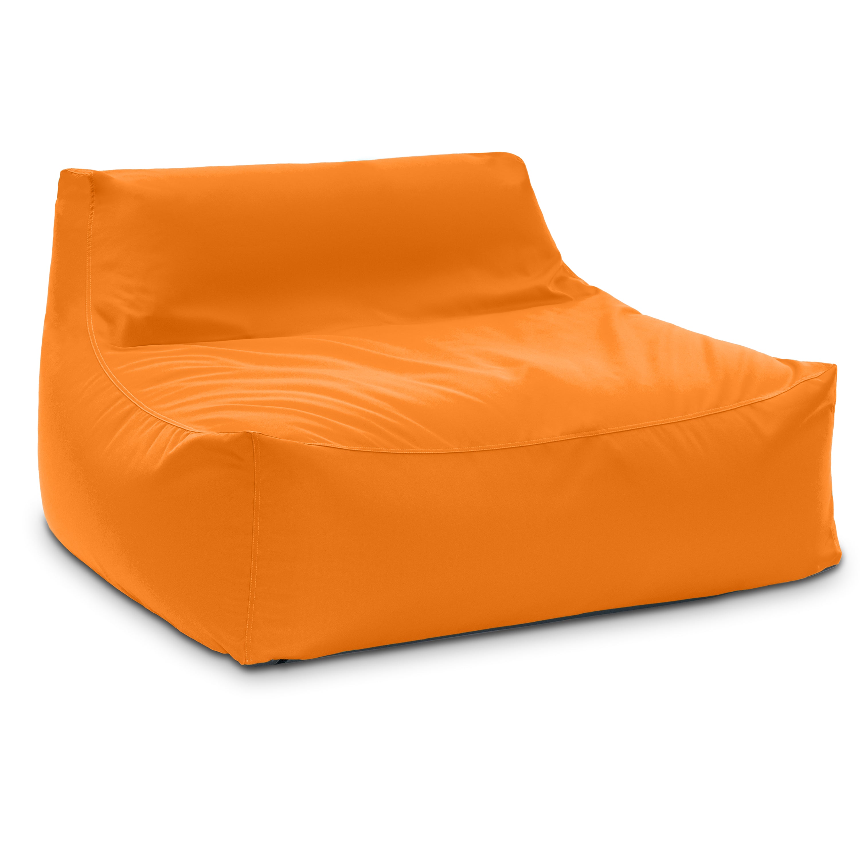 Jaxx Lavista Outdoor Bean Bag Loveseat / Modern Patio Sofa, Tangerine