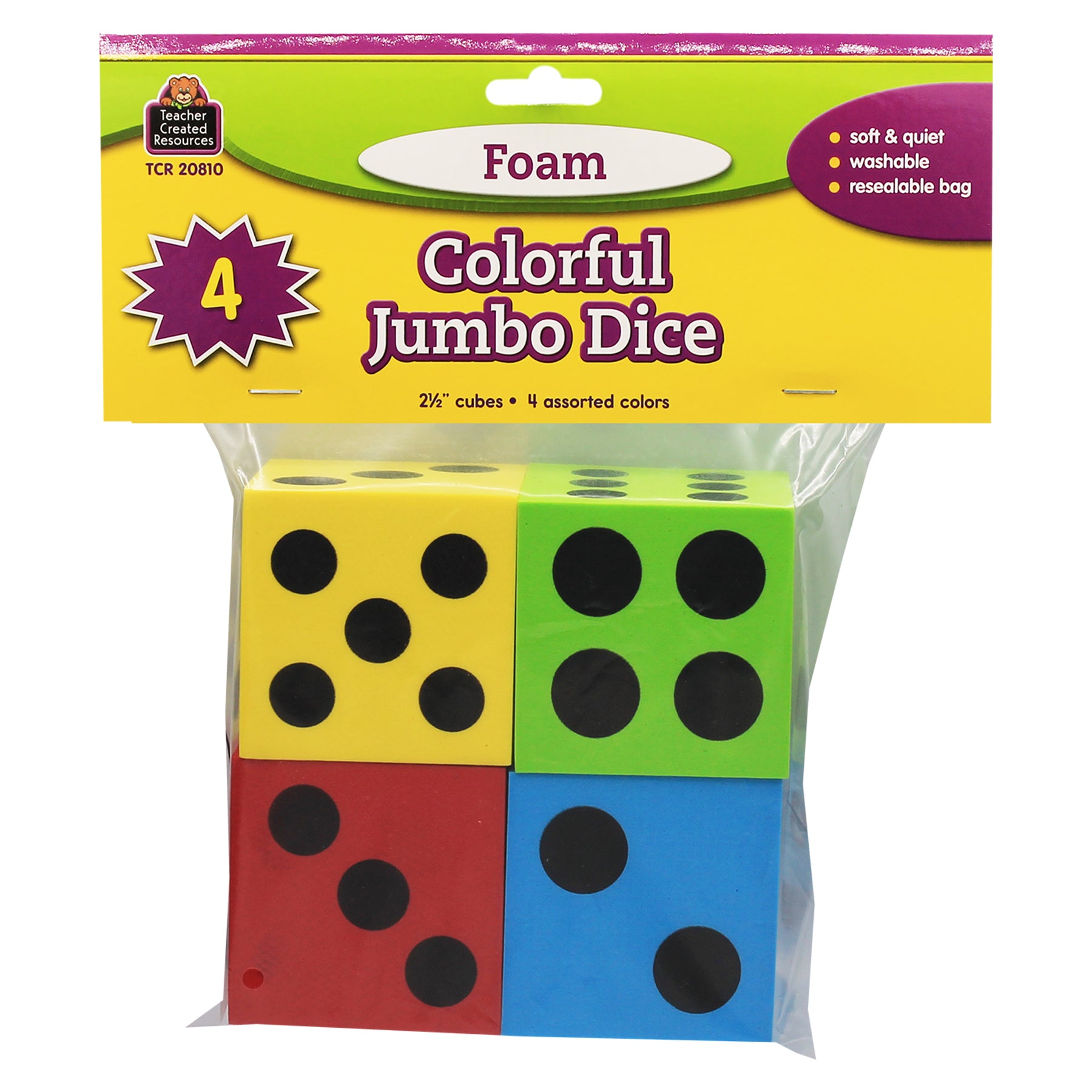 Foam Colorful Jumbo Dice