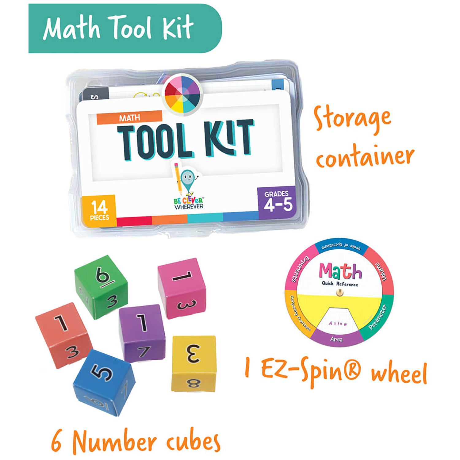 Be Clever Wherever Math Tool Kit Manipulative, Grade 4-5