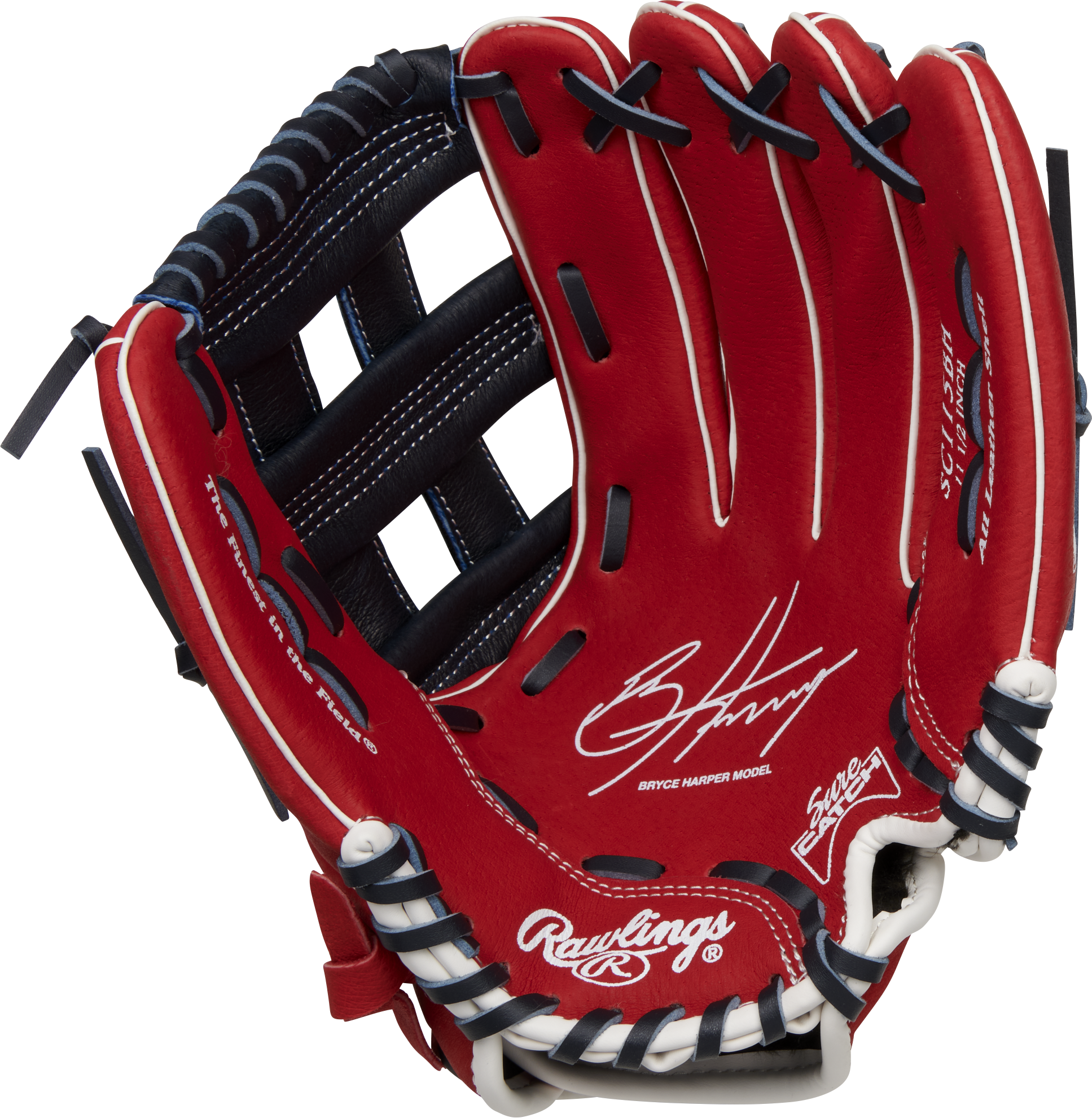 Rawlings Sure Catch Series Youth Bryce Harper Signature 11.5-Inch Baseball Glove - Right Hand Thrower - Scarlet