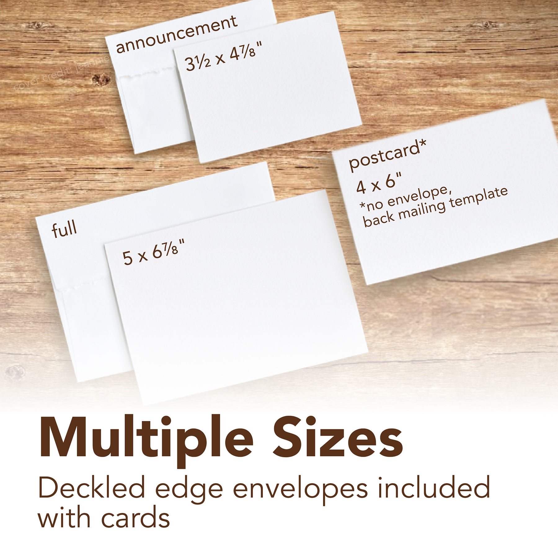 400 Series Mixed Media Paper Cards & Envelopes, Full Size, 5x6.875 inch, Pack of 100
