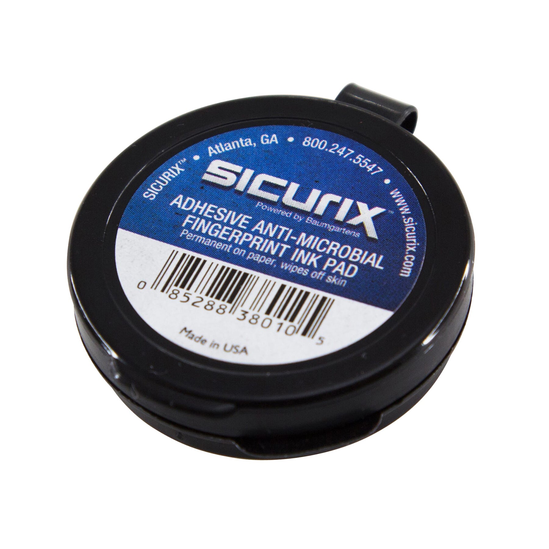 Inkless Fingerprint Pad with Adhesive, Black