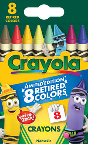 Crayola Retired Colors Crayons, 8 Ct,  School Supplies for Kids, Coloring Supplies, Gifts for Kids Ages 3+