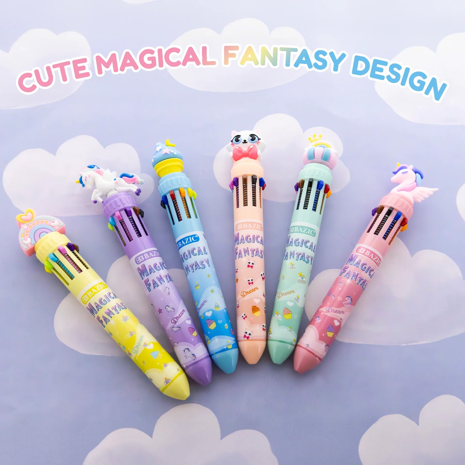 Magical Fantasy Series 10-Color Pen, Assorted Designs