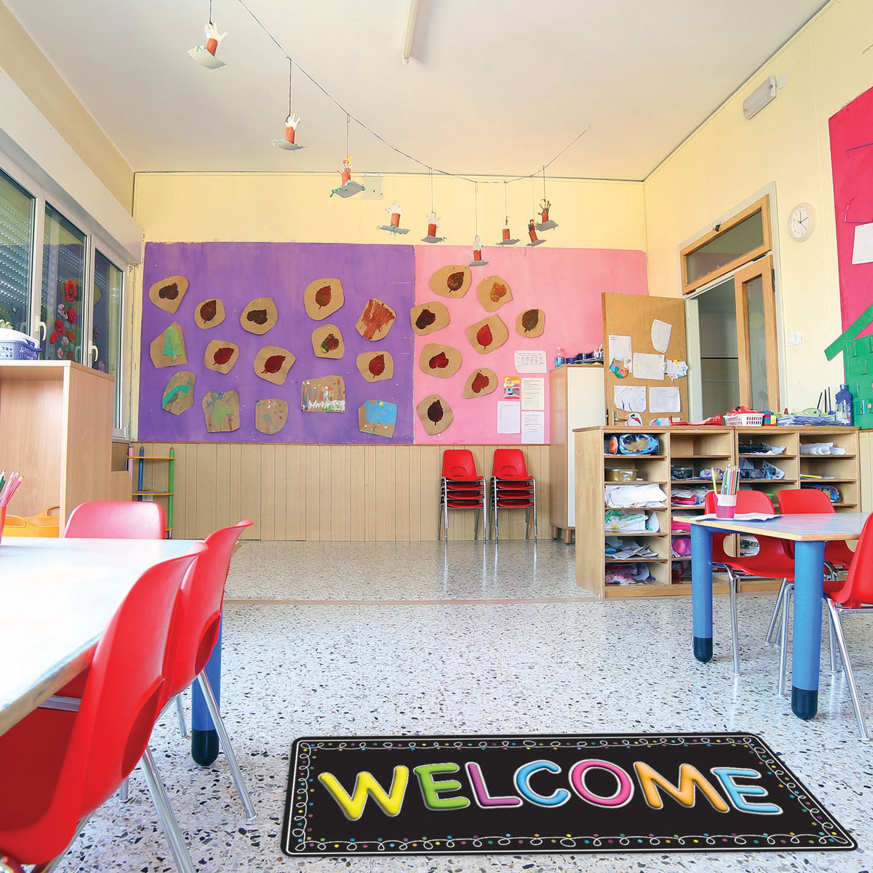 The Original Fun Mat™, Mat Runner, 15.5" x 47", Welcome Chalk Loops