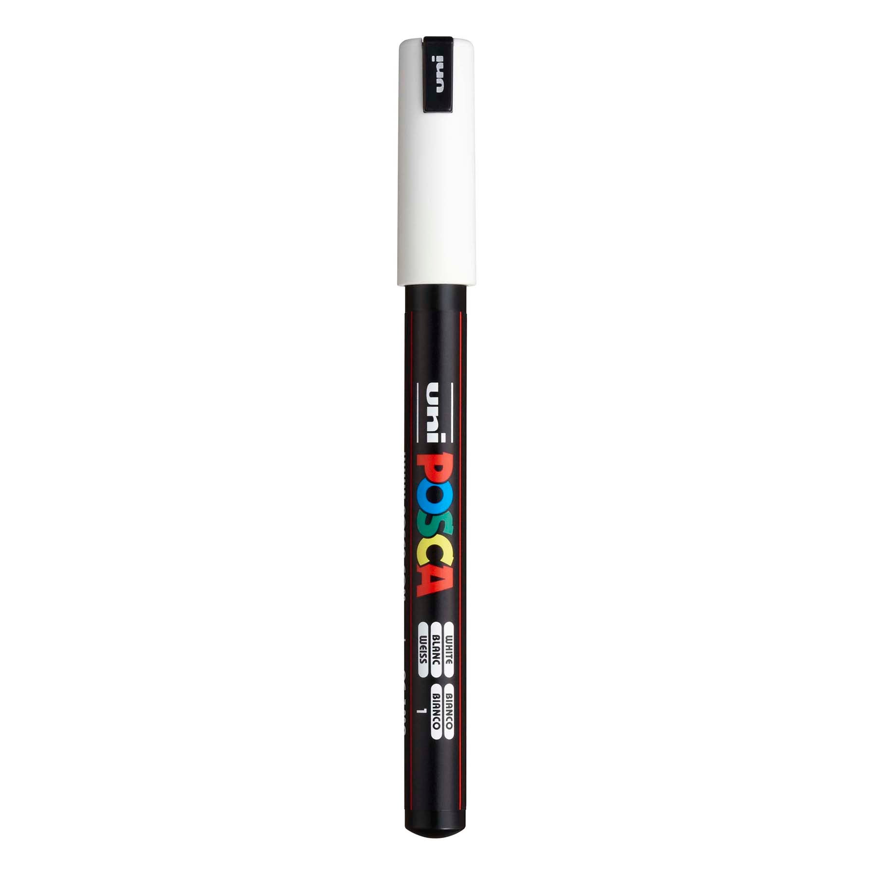 uni® POSCA PC-1MR Water-Based Paint Markers, Extra Fine Tip (0.7mm), White