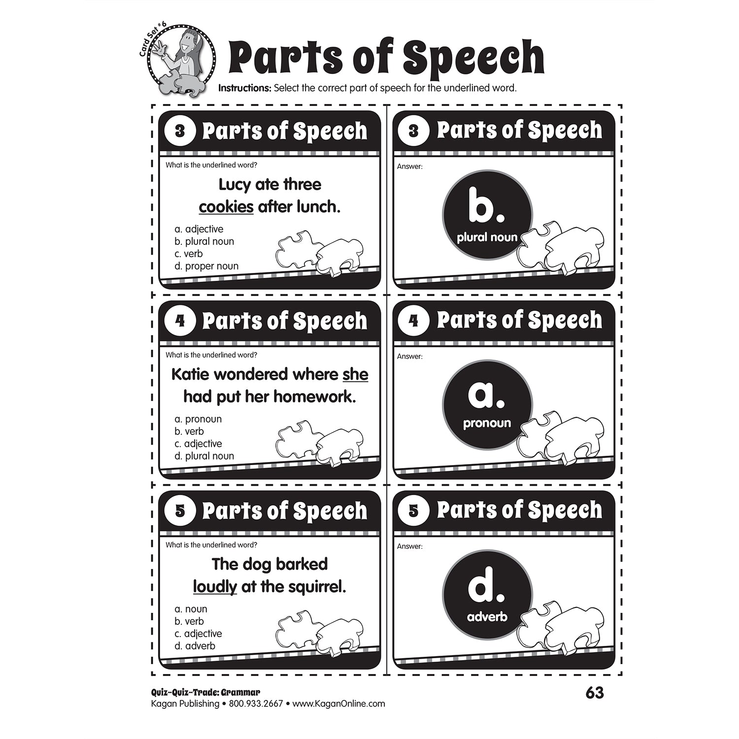 Quiz-Quiz-Trade, Grammar
