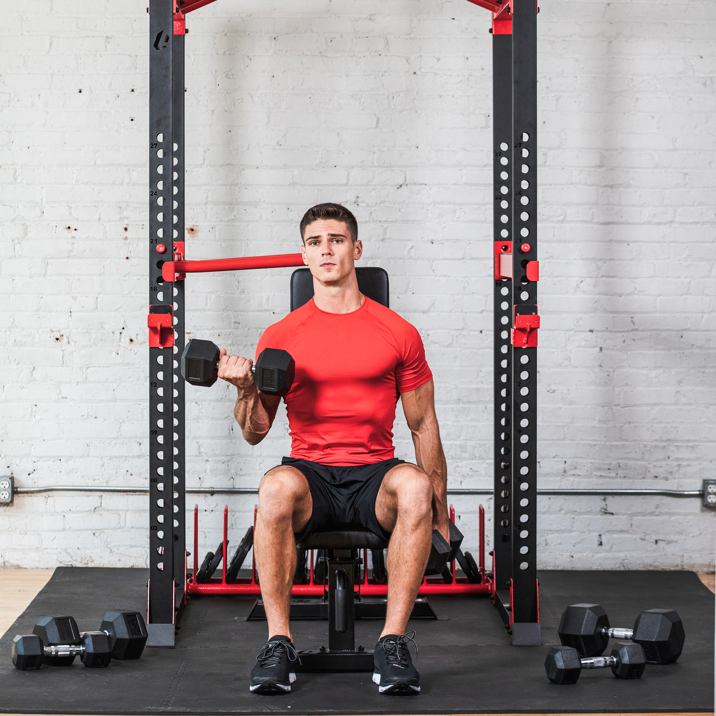 Lifeline 5Lb-50Lb Hex Rubber Dumbbell Set (550Lb Set). Includes: 5Lb, 10Lb, 15Lb, 20Lb, 25Lb, 30Lb, 35Lb, 40Lb, 45Lb, 50Lb Set (No Rack)