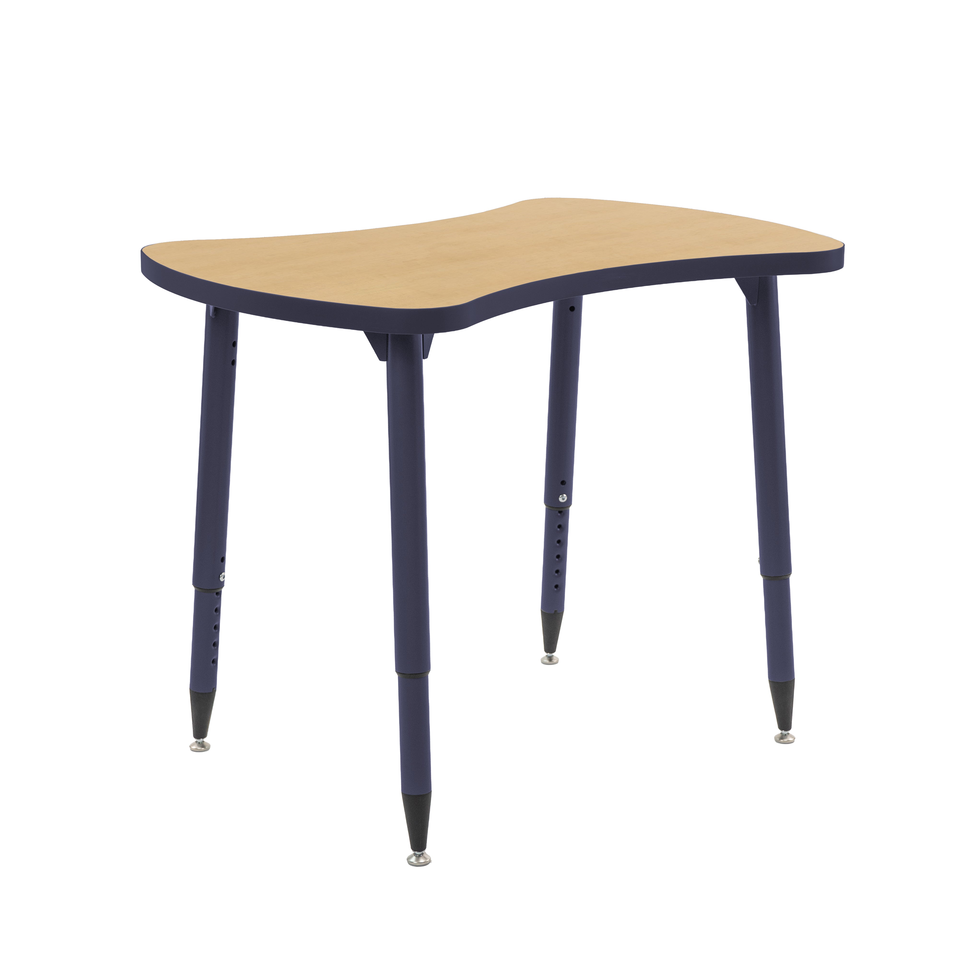 Adapte 25" x 37" Bowtie Thermofused Activity Table with Adjustable Tapered Legs - Maple/Navy