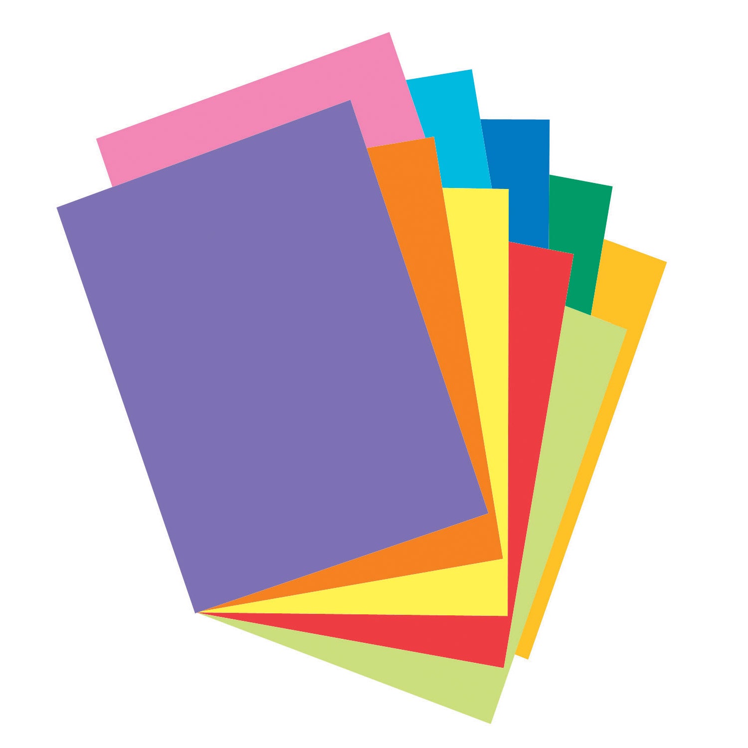 Colorful Card Stock, 10 Assorted Colors, 8-1/2" x 11", 100 Sheets