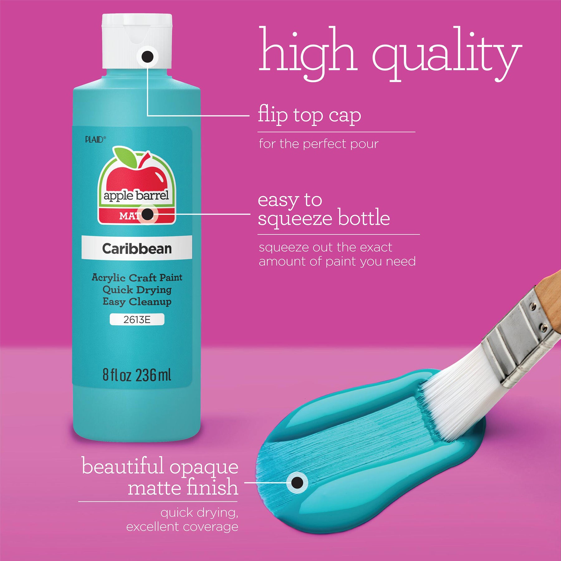 Acrylic Paint Matte, 8oz., Bright Blue