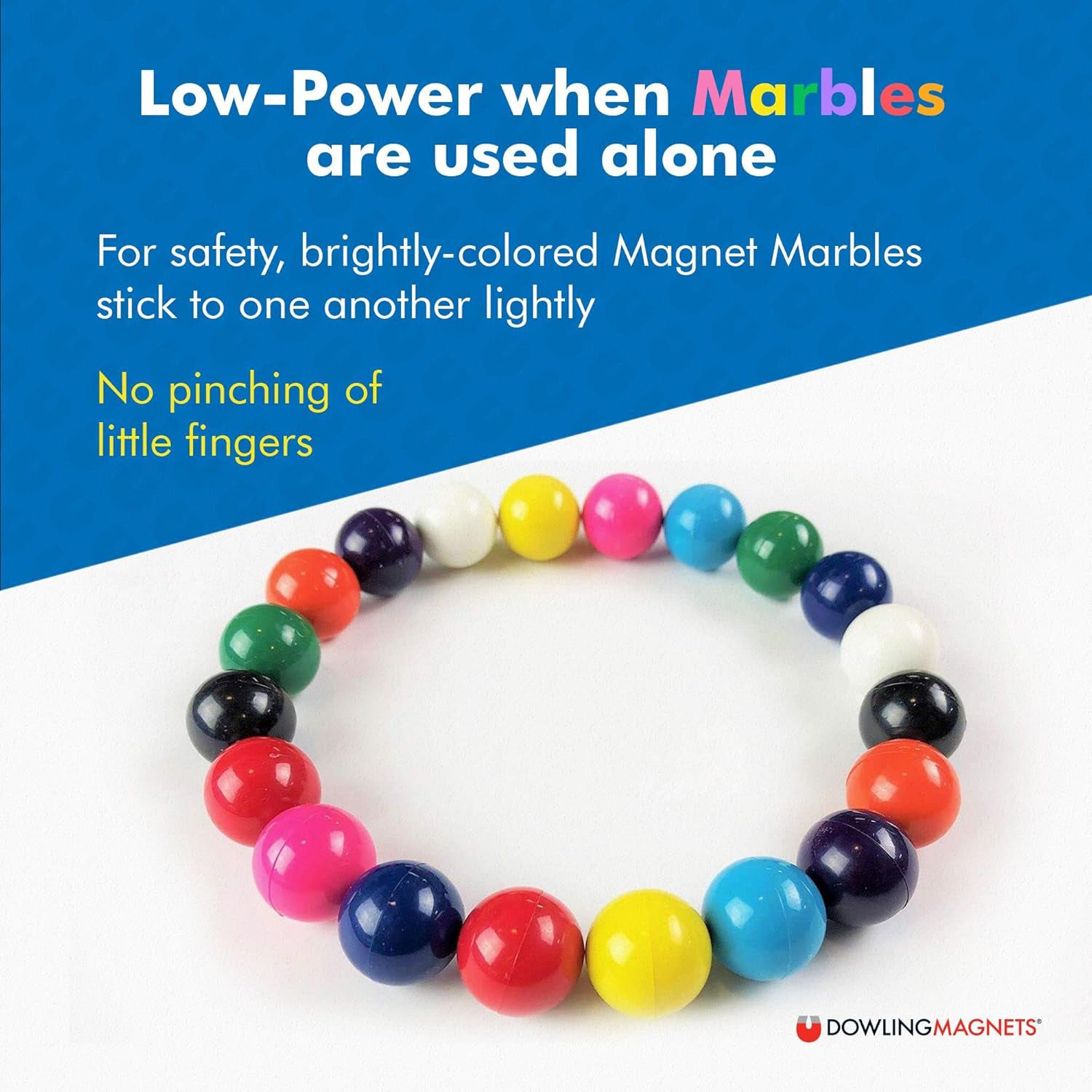 Solid-Colored Magnet Marbles, Set of 400