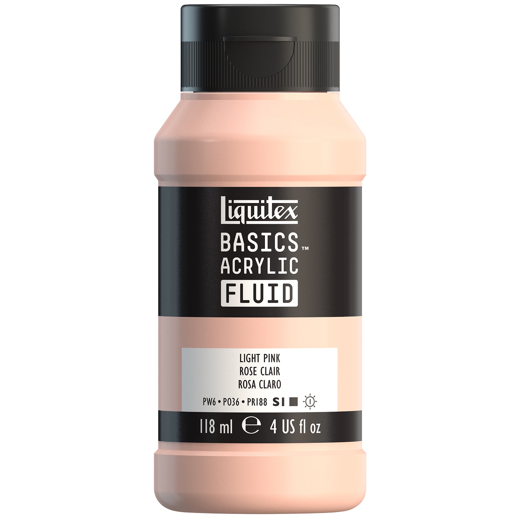 LQ BASICS Acrylic Fluid 118ml Bottle -  Light Pink