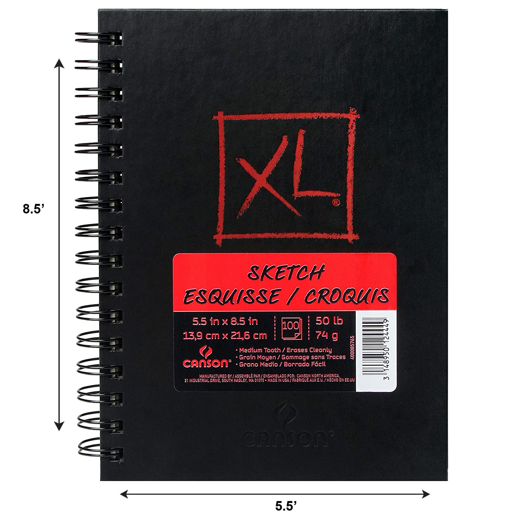 XL Series Sketch Art Book, 100 Sheet, 5.5x8.5 inch, 1 Count