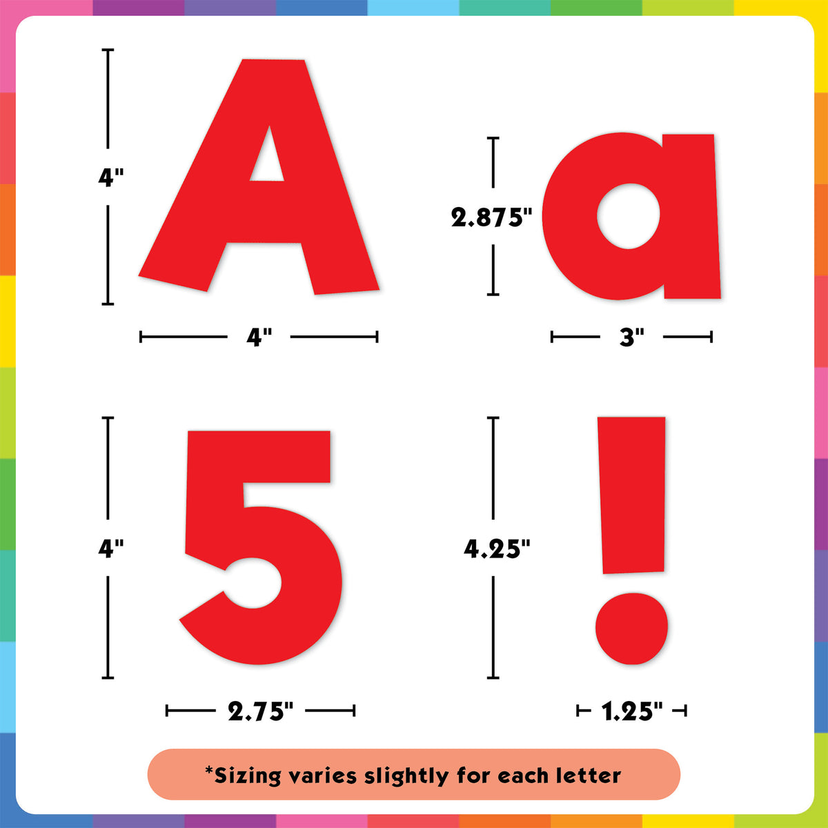 RED 4 EVERYDAY LETTERS COMBO PACK