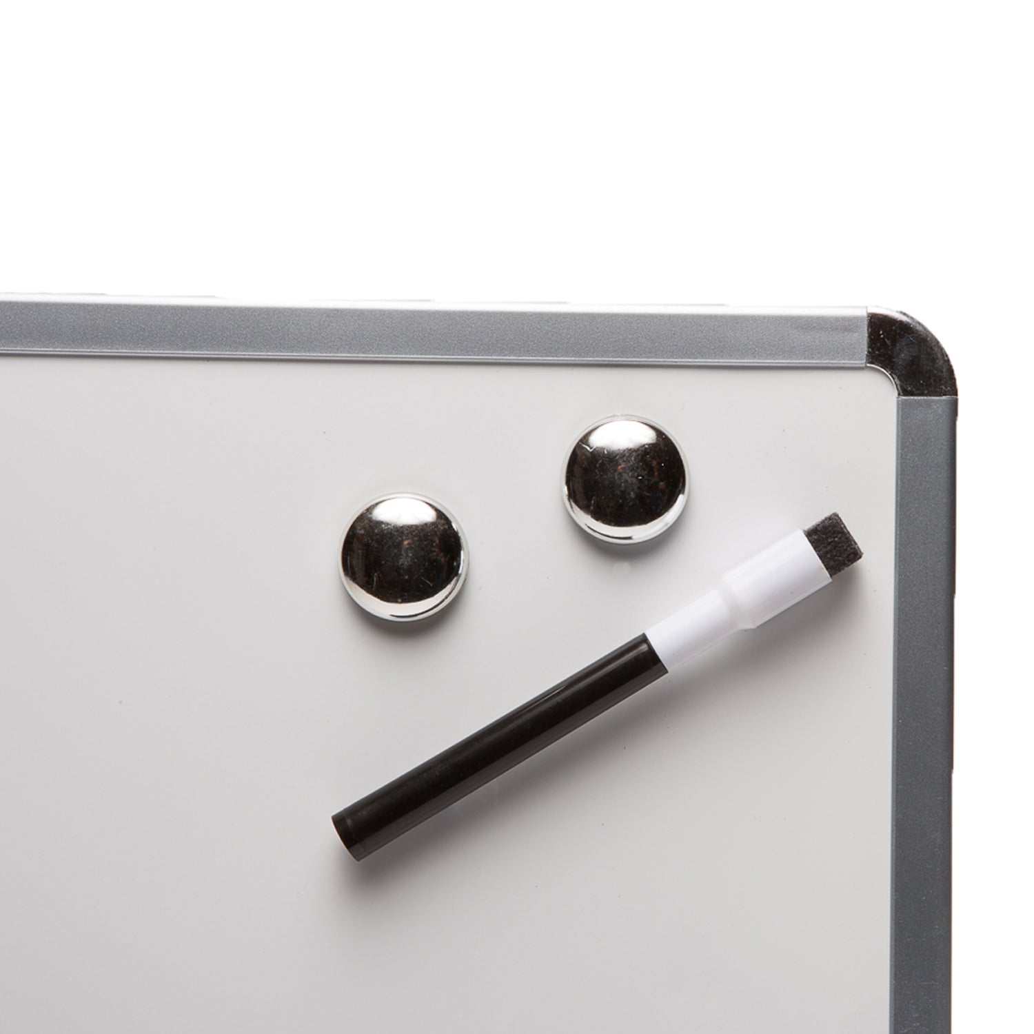 Framed Magnetic Dry Erase Board with Marker & Magnets, Silver Frame, 11" x 14"