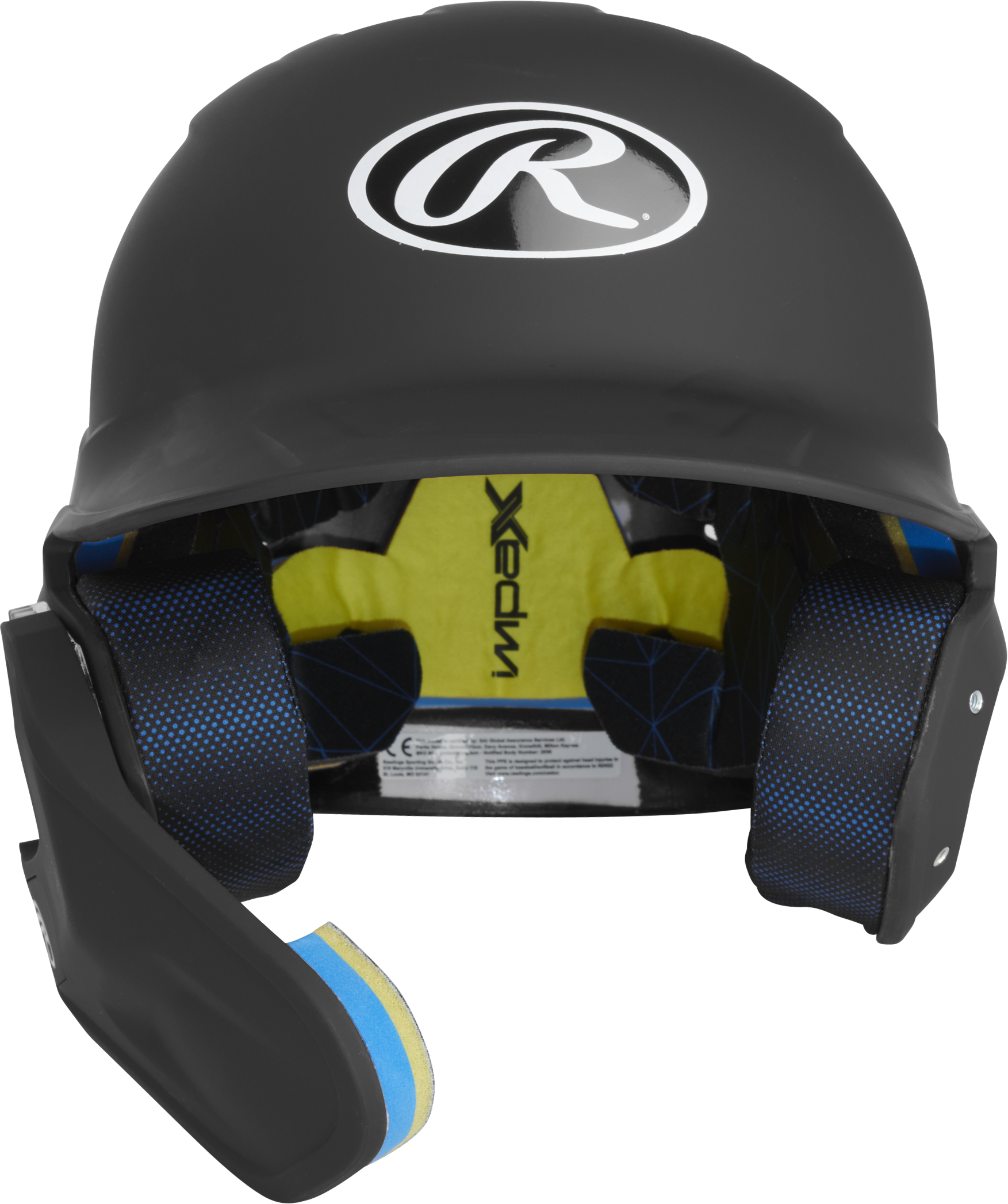 Rawlings Mach Adjust With Lhb Extension Matte Senior Batting Helmet - Black