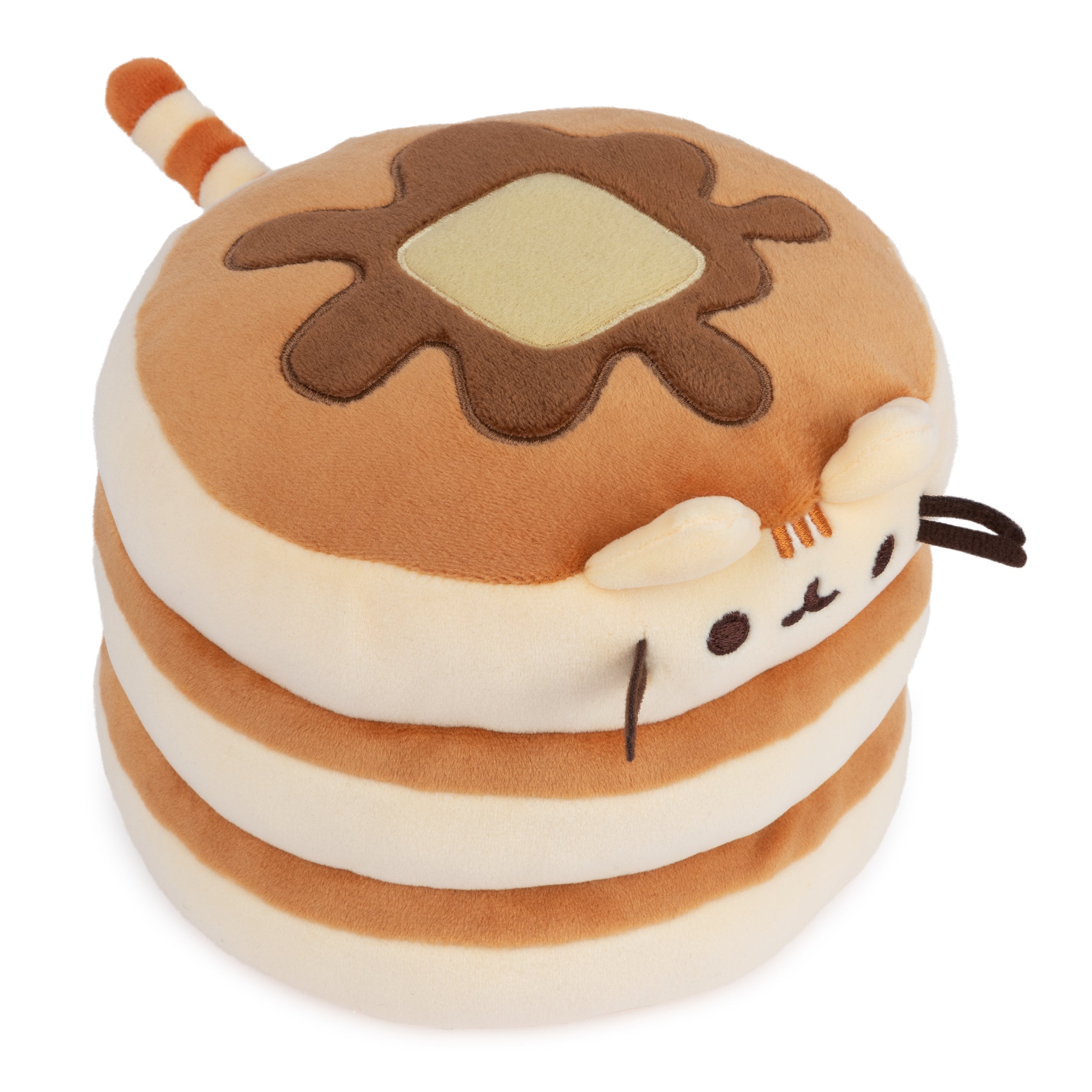 GUND Pusheen the Cat Pancake Squisheen Plush, Squishy Toy Stuffed Animal for Ages 8 and Up, Brown, 6”