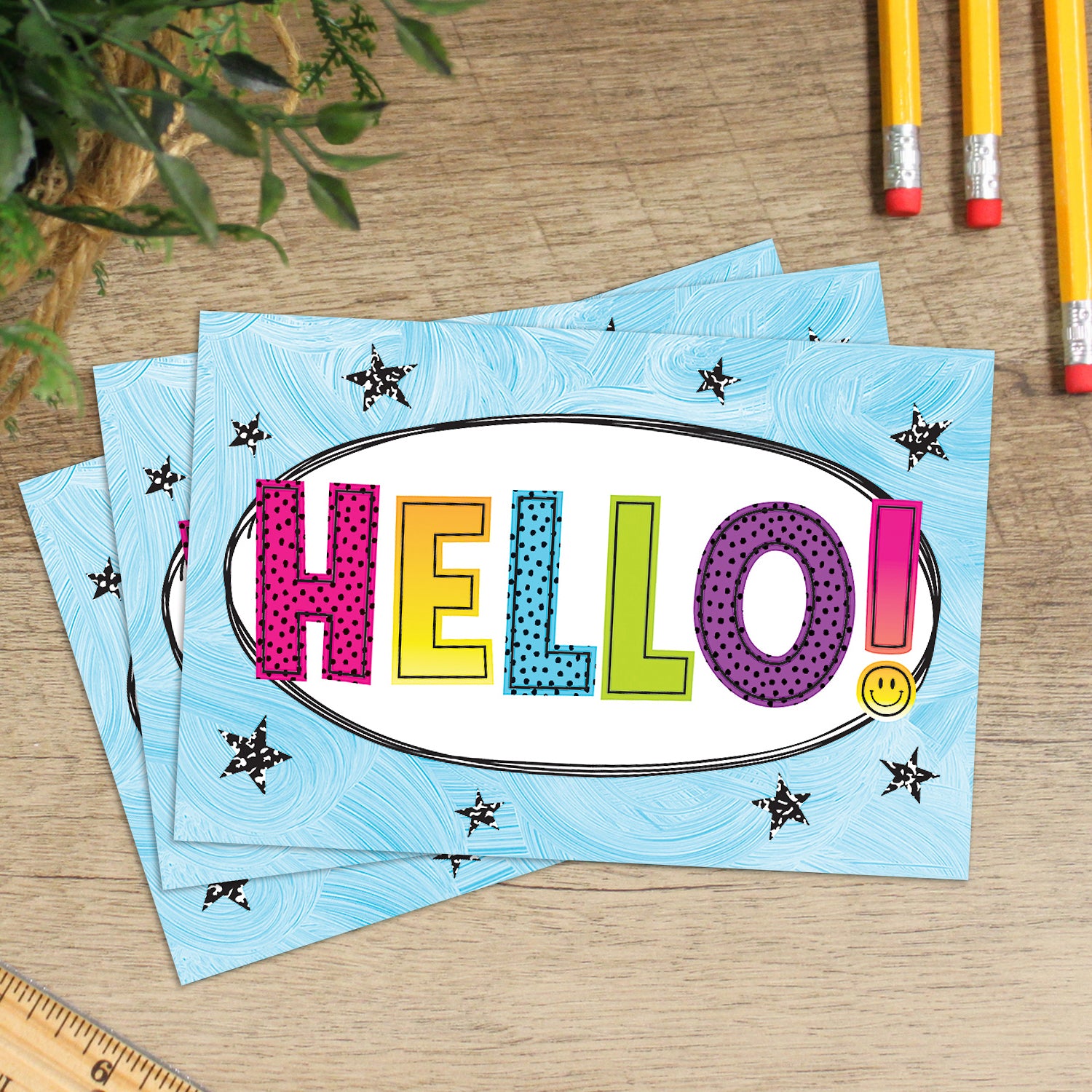 Brights 4Ever Hello Postcards, Pack of 30