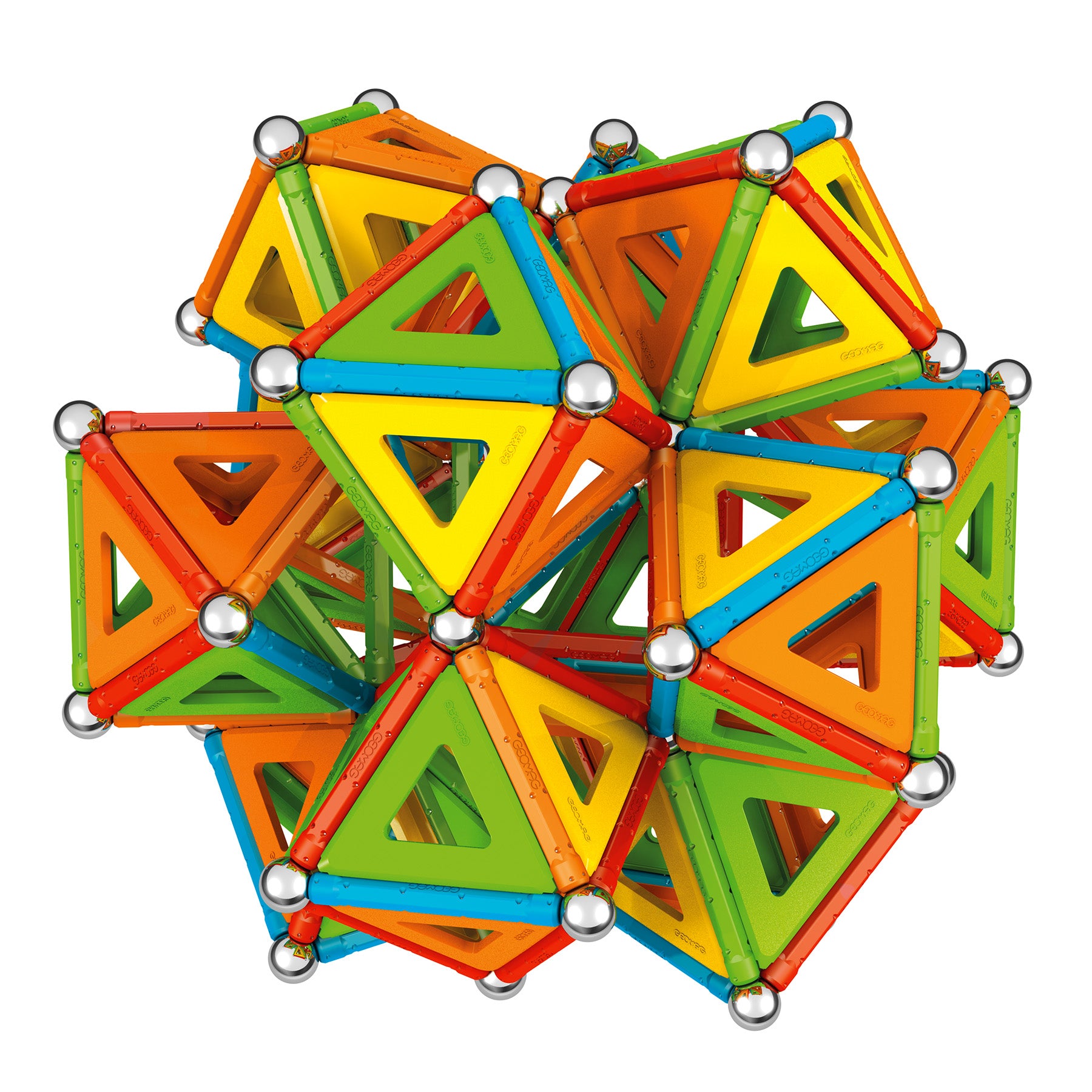 Masterbox Magnetic Building Set, Supercolor Recycled, 388 Pieces