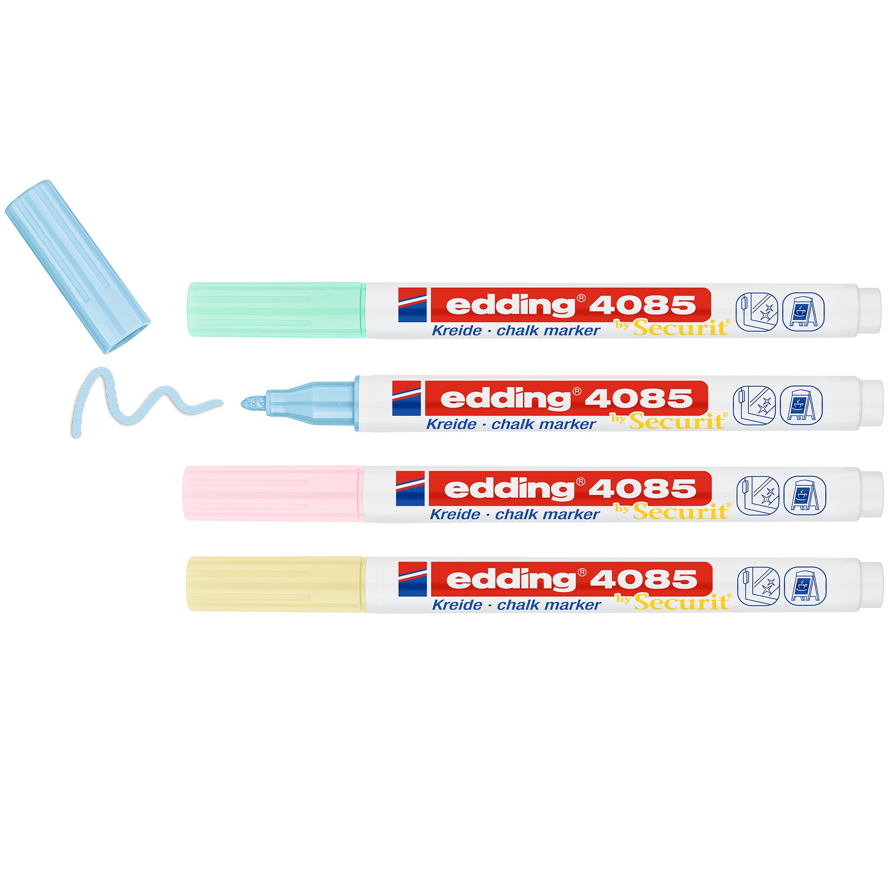 edding 4085 Chalk Marker Blister 4pk - Pastel