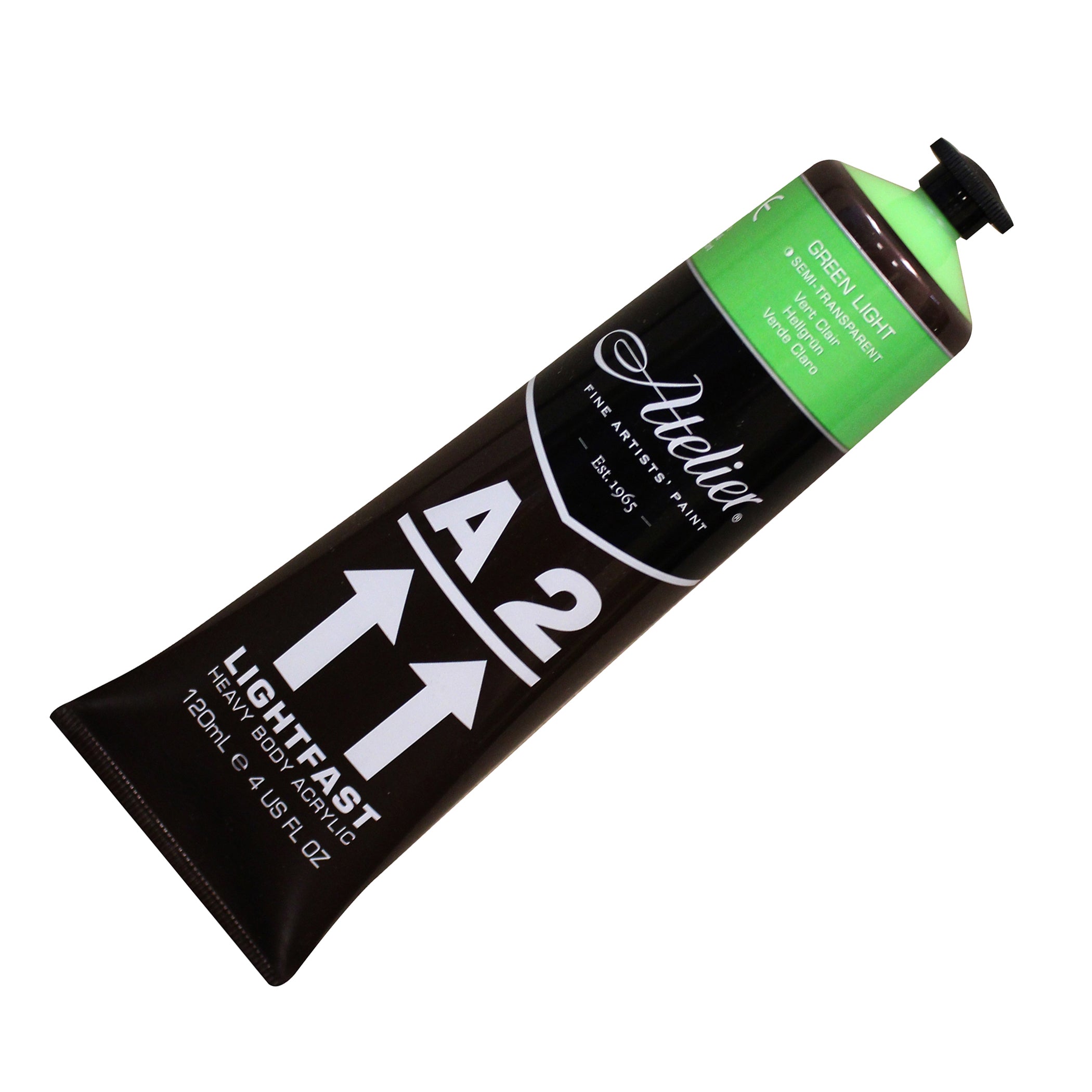 A2 Heavy Body Lightfast Artist Acrylic, 4 oz., Green Light