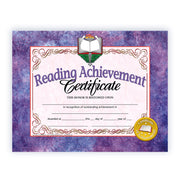 Reading Achievement Certificate, 8.5" x 11", Pack of 30