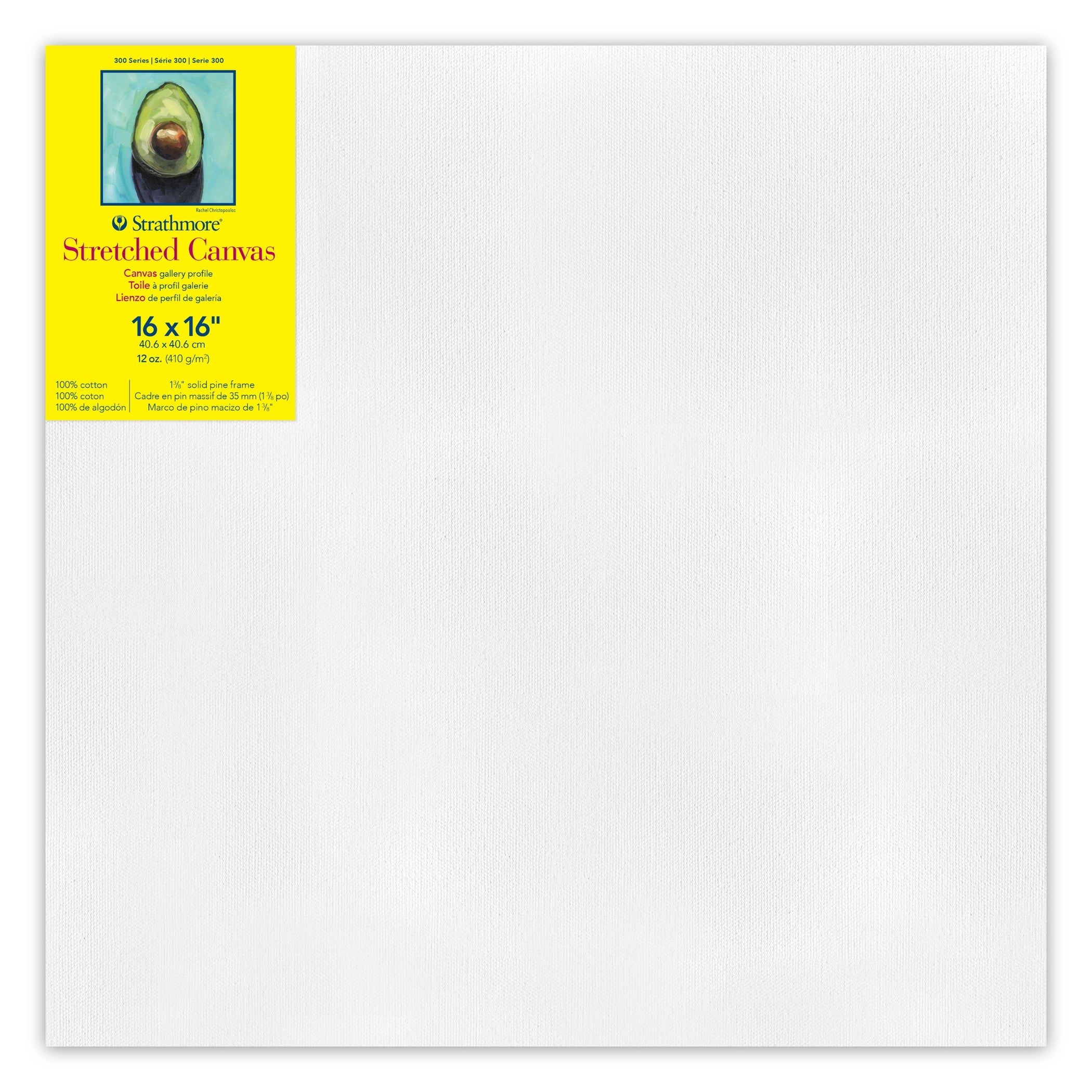 300 Series Gallery Stretched Canvas, 16x16 inch