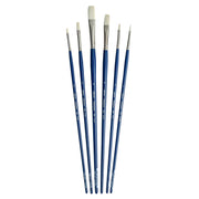 Bristlon Flat Brush Set, 6 Brushes