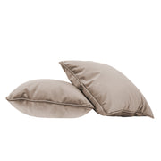 18" x 18" Square Microfiber Pillow with Piping, 2-Piece - Caffe