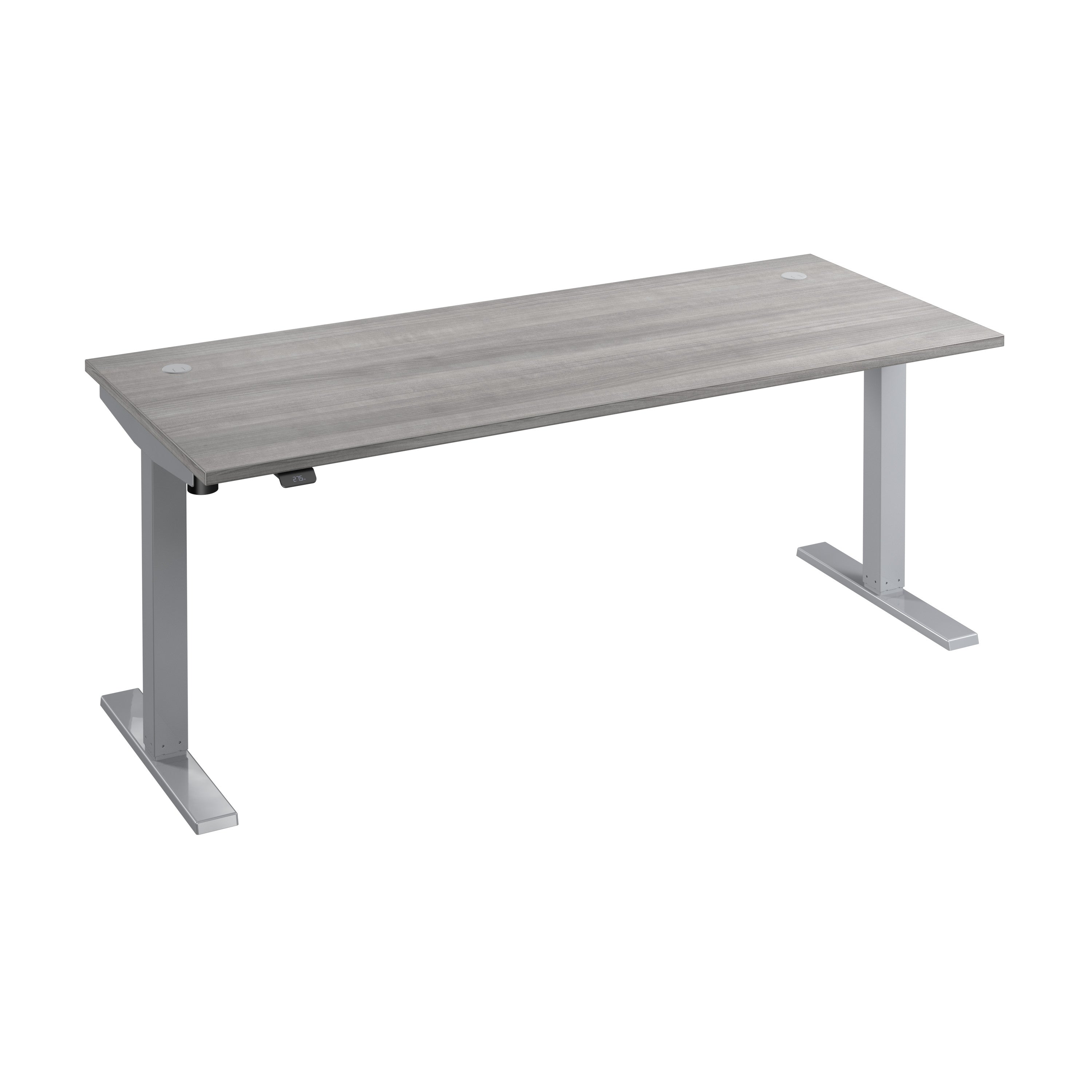 Bush Business Furniture Move 40 Series 72W x 30D Electric Height Adjustable Standing Desk in Platinum Gray with Metallic Gray Base - 71.02" Width x 29.37" Depth x 28.17" Height