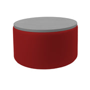 Pro Series Upholstered 30" Round Ottoman Table 18" Height - Crimson/Cosmic Strandz