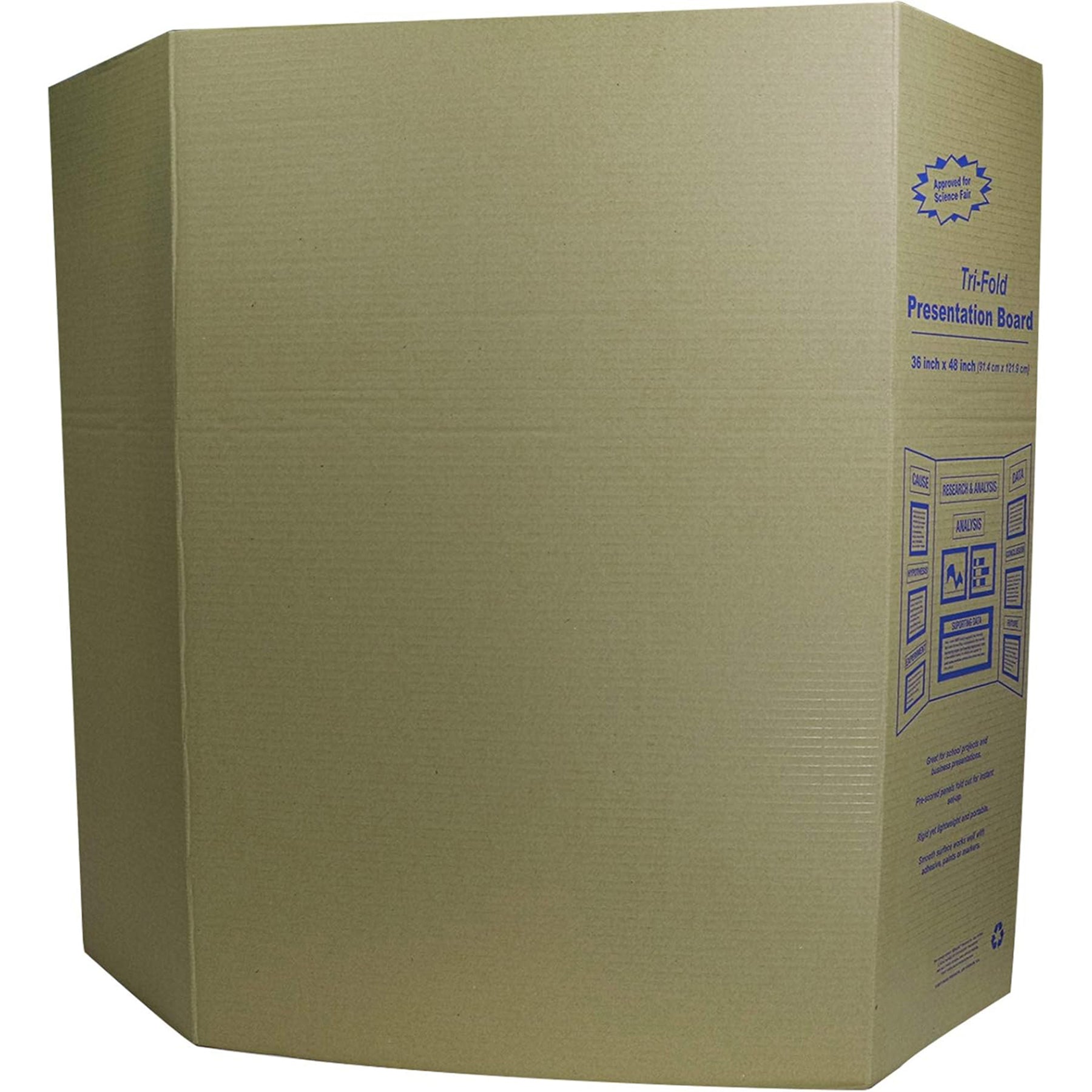 Trifold Poster Board, Presentation Board, 36" x 48", Black, Pack of 4