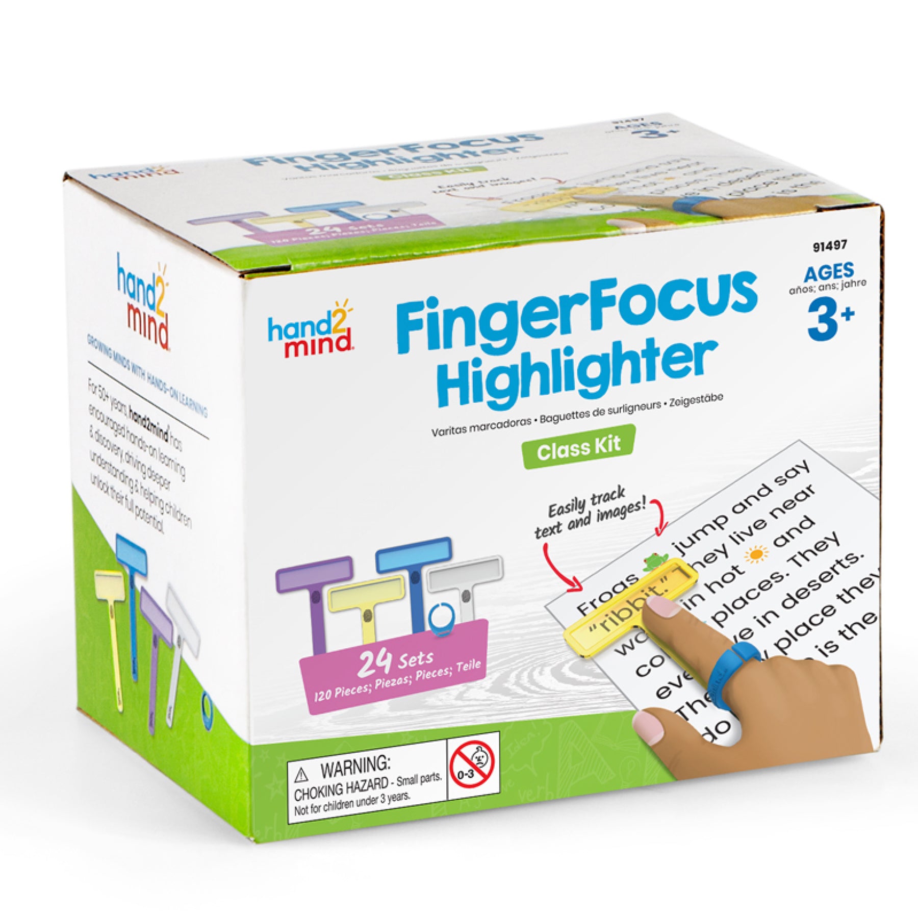 FingerFocus Highlighter Classroom Kit, 24 Sets