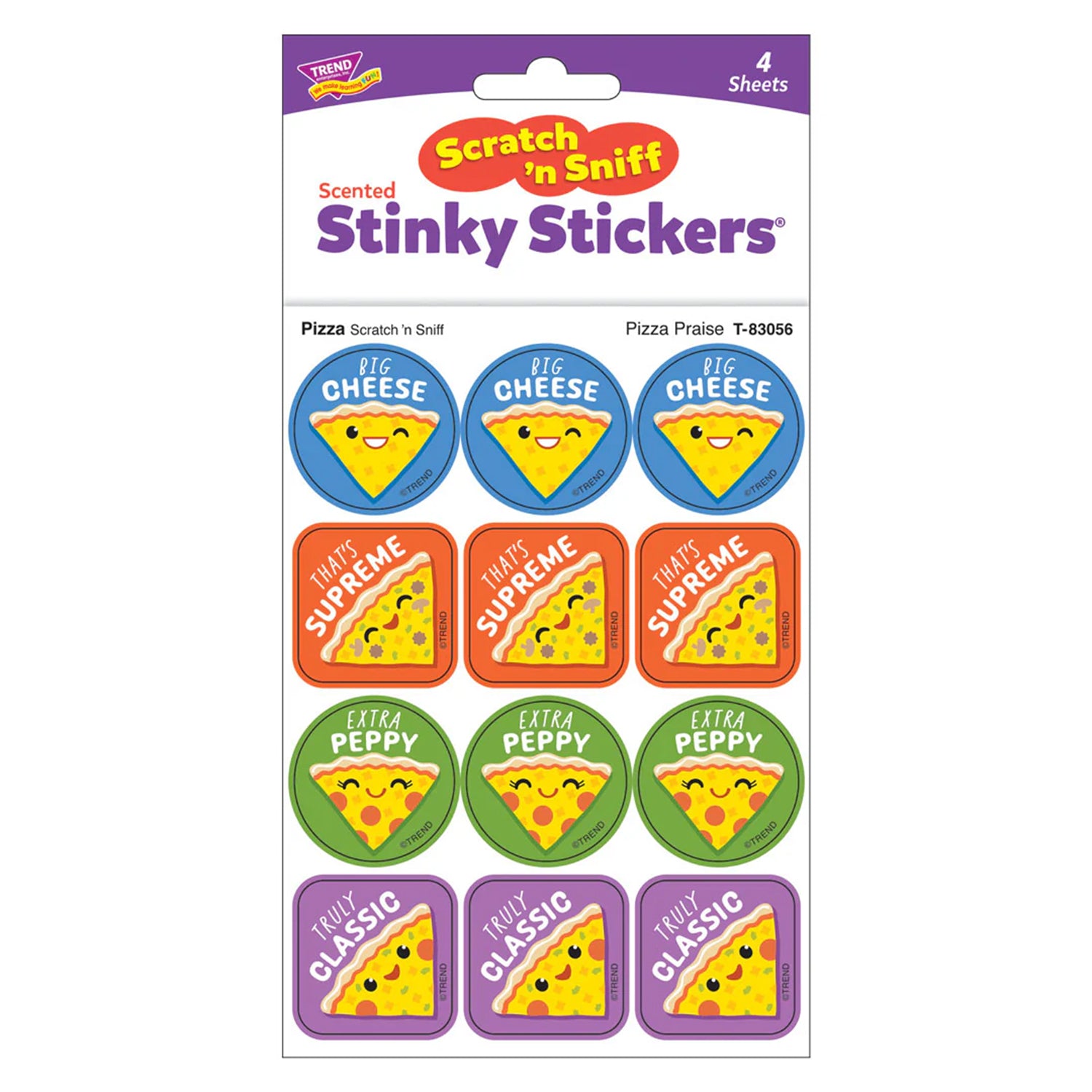 Pizza Praise, Pizza Scent Scratch 'n Sniff Stinky Stickers®, Pack of 48